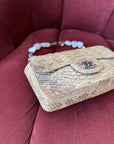 Chanel Stone Handle Mini Flap In Natural Python (2003)