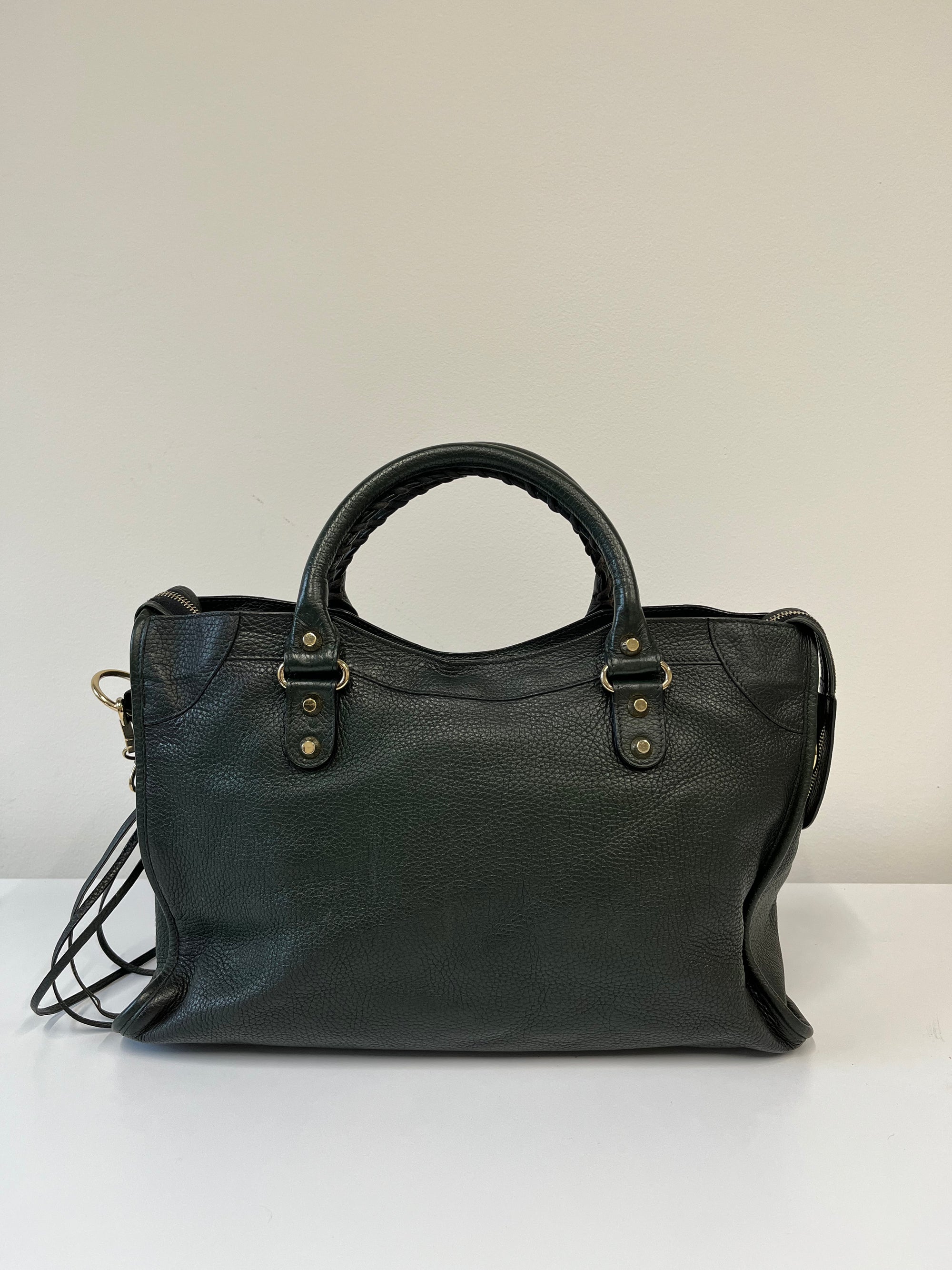 Balenciaga Medium Forest Green City Bag