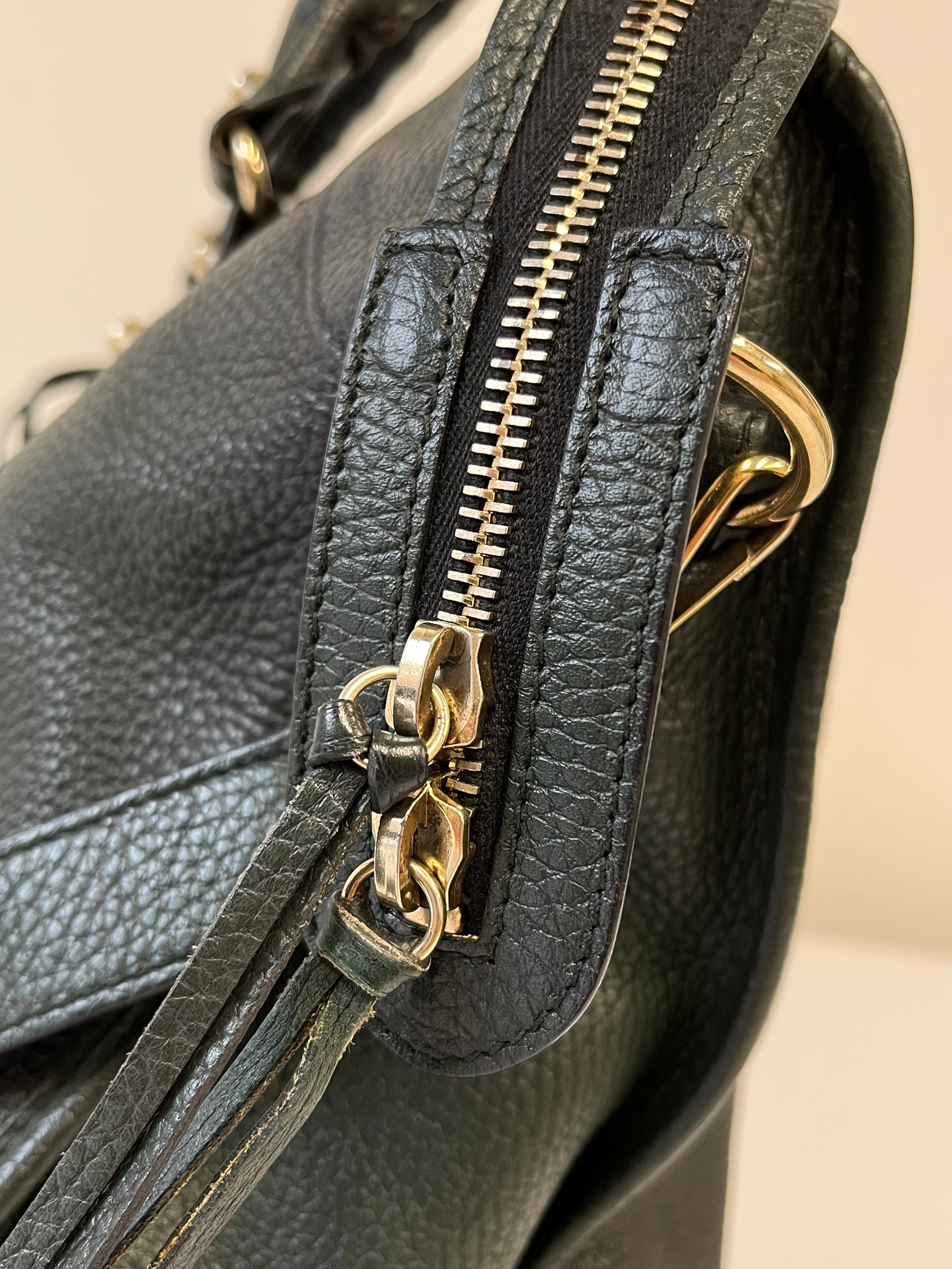 Balenciaga Medium Forest Green City Bag