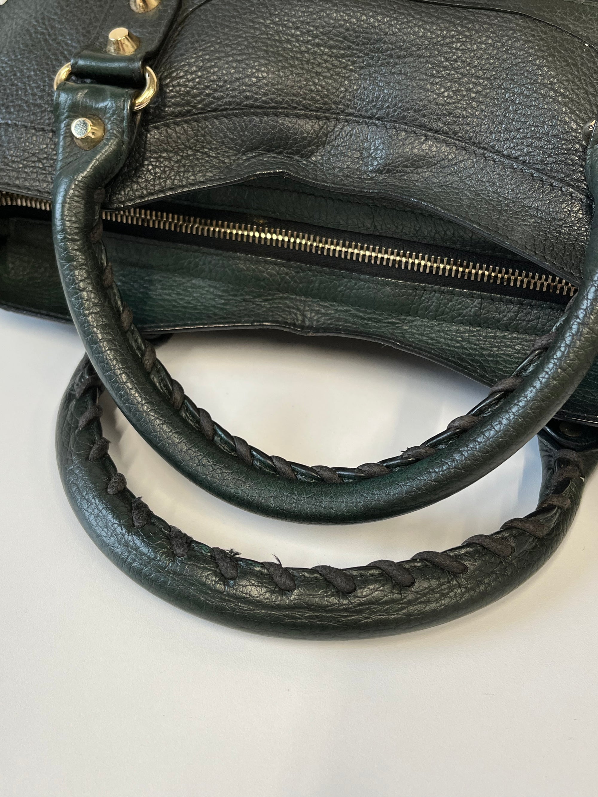 Balenciaga Medium Forest Green City Bag