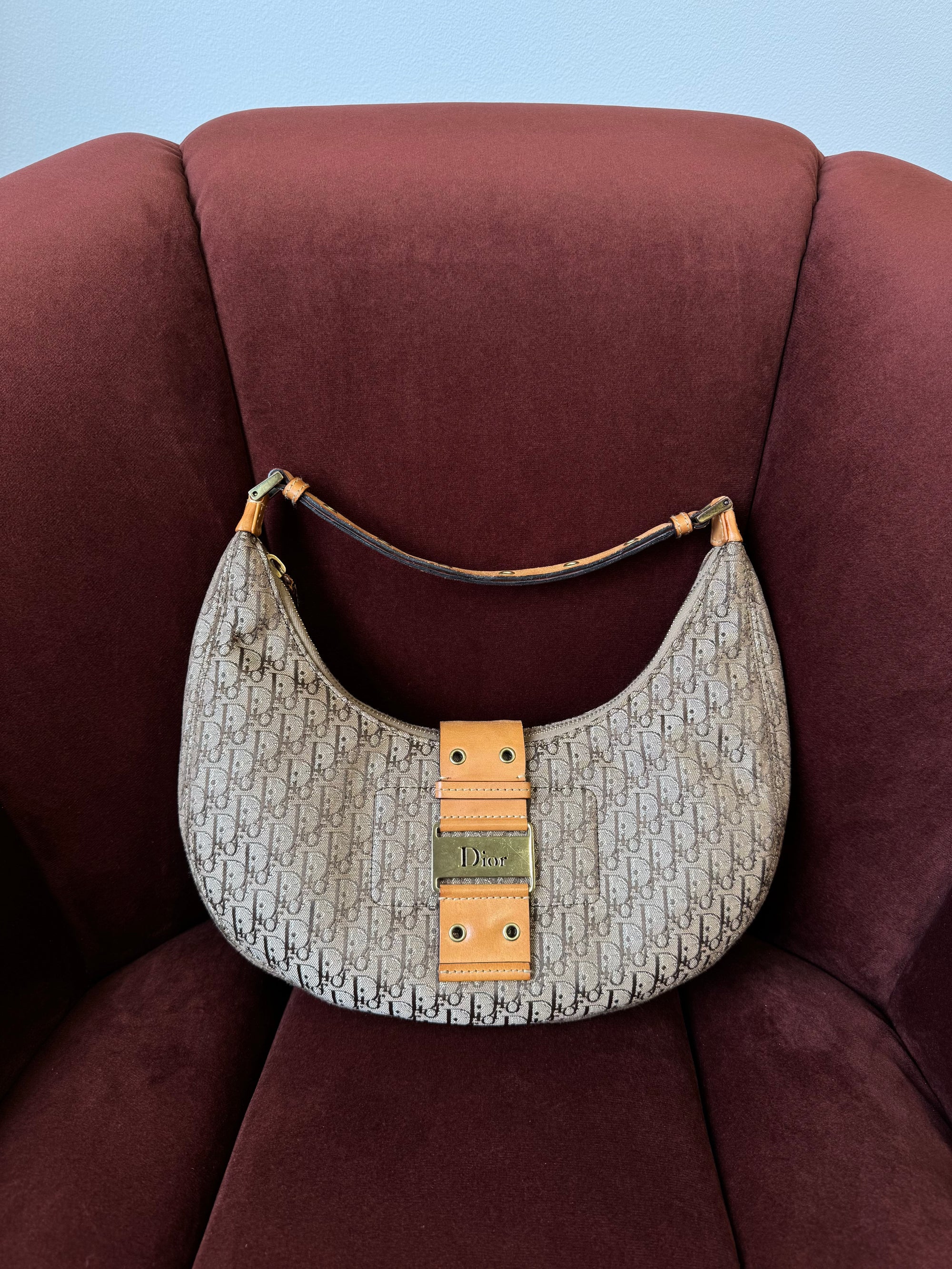 Dior Vintage Street Chic Half Moon Mini Hobo (2004)