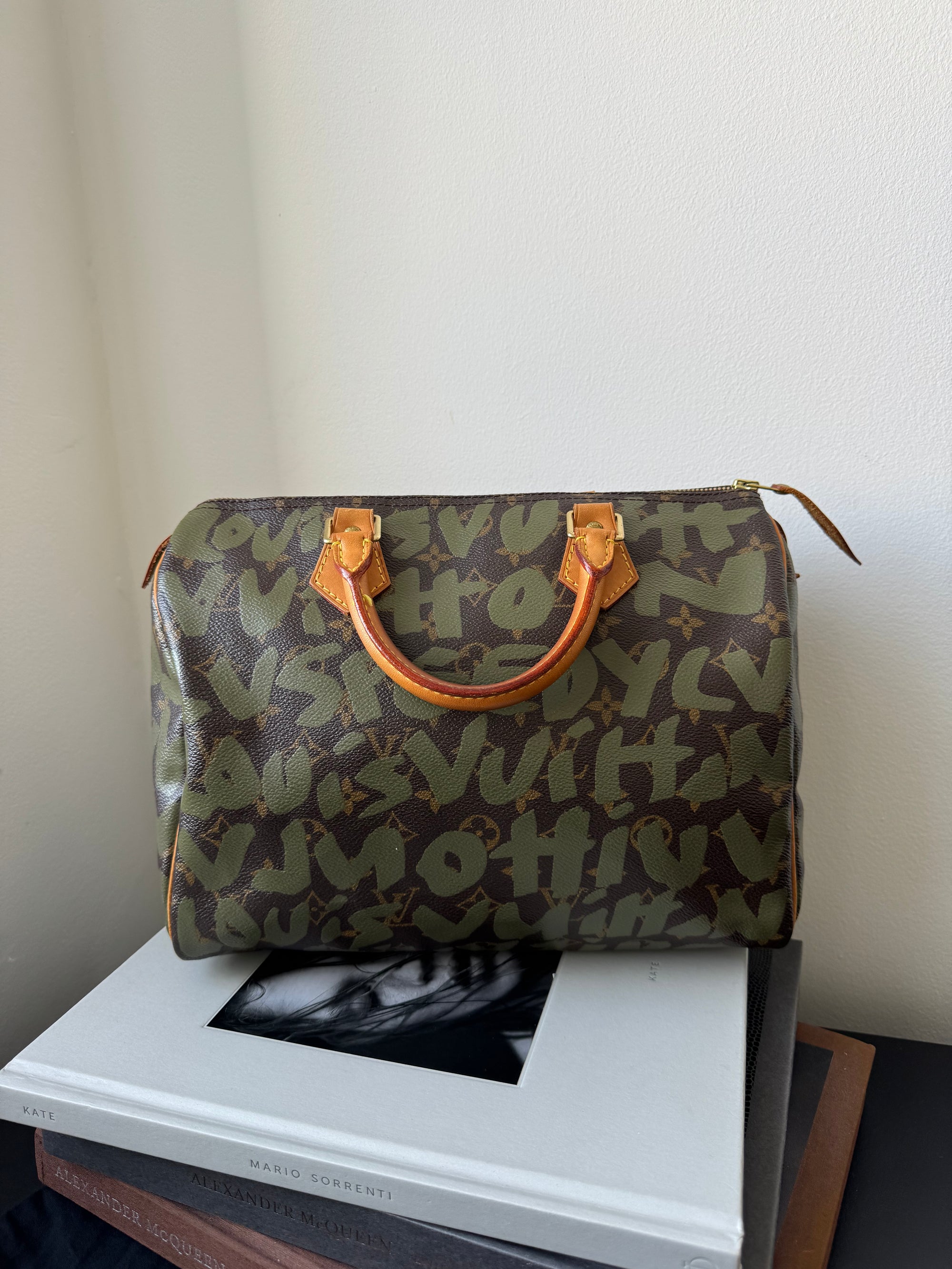 Louis Vuitton x Stephen Sprouse Khaki Graffiti Speedy 30 (2001)