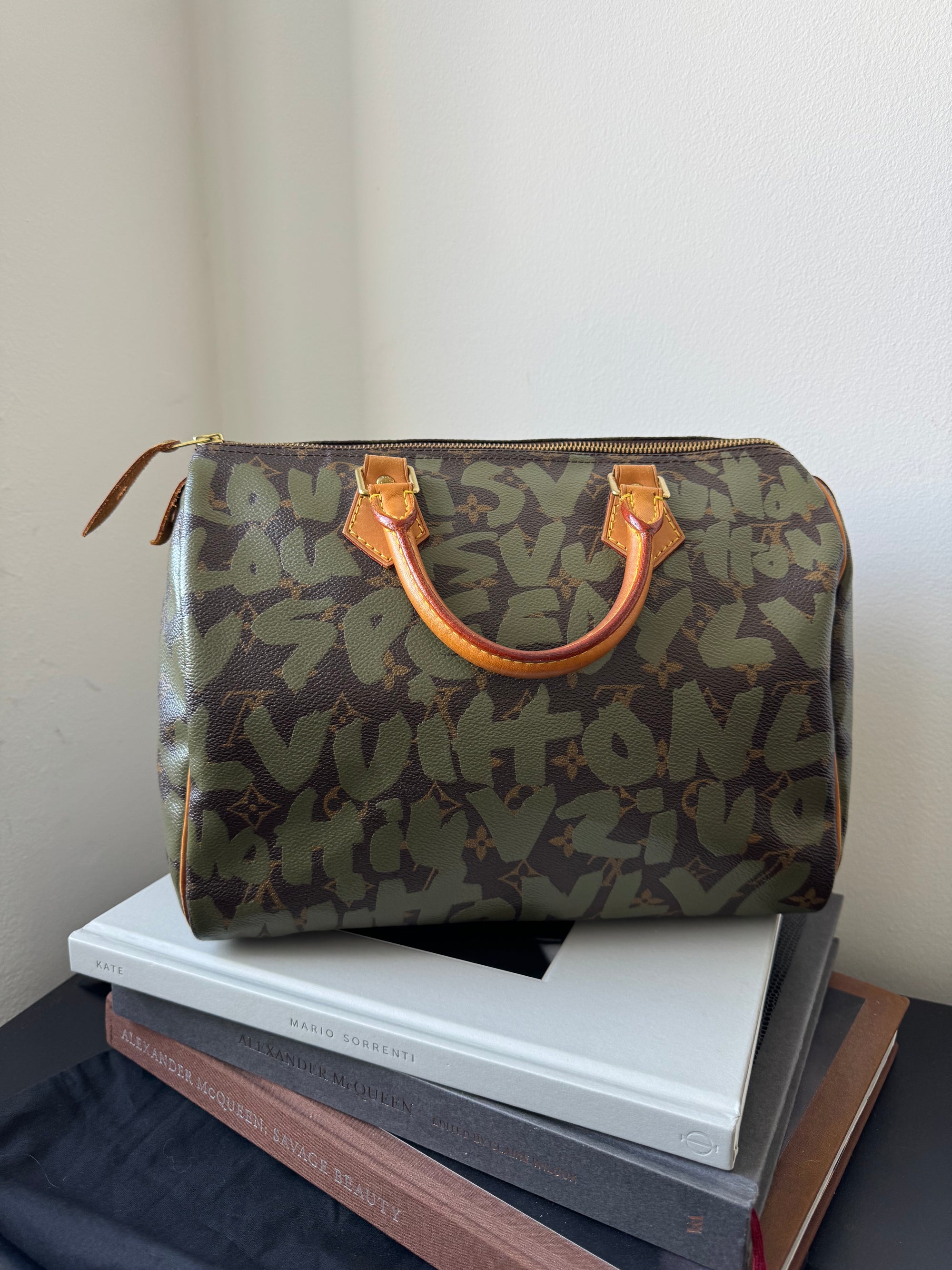 Louis Vuitton x Stephen Sprouse Khaki Graffiti Speedy 30 (2001)