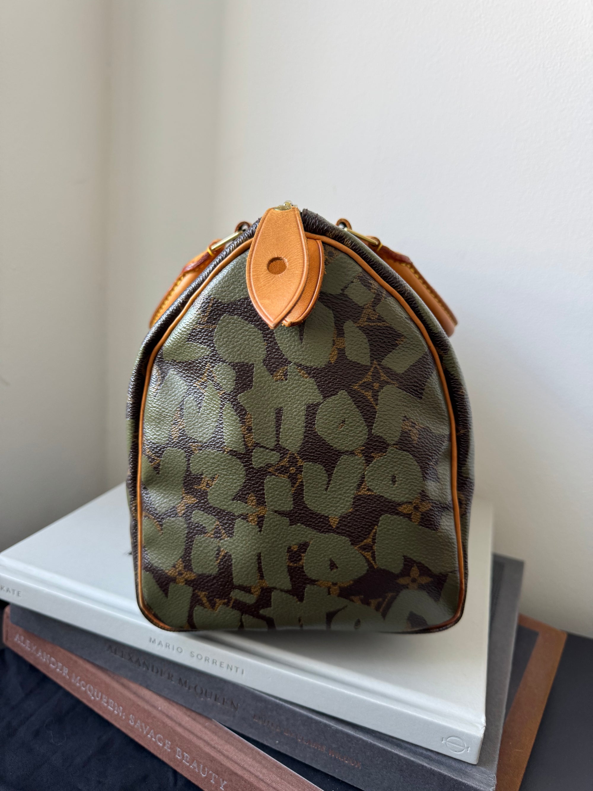 Louis Vuitton x Stephen Sprouse Khaki Graffiti Speedy 30 (2001)