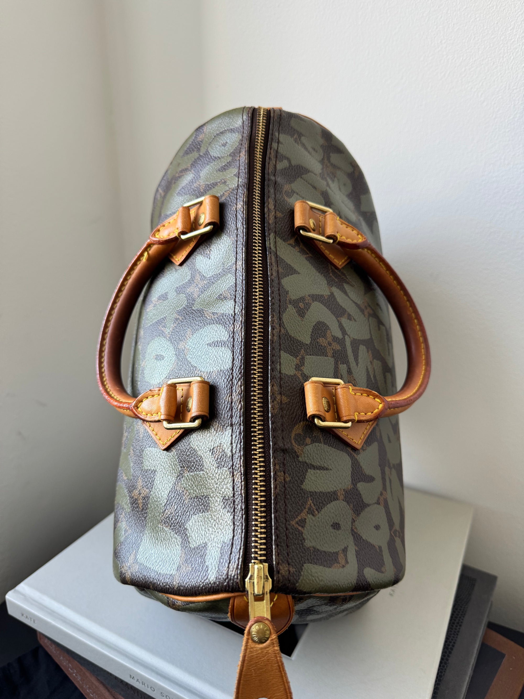 Louis Vuitton x Stephen Sprouse Khaki Graffiti Speedy 30 (2001)