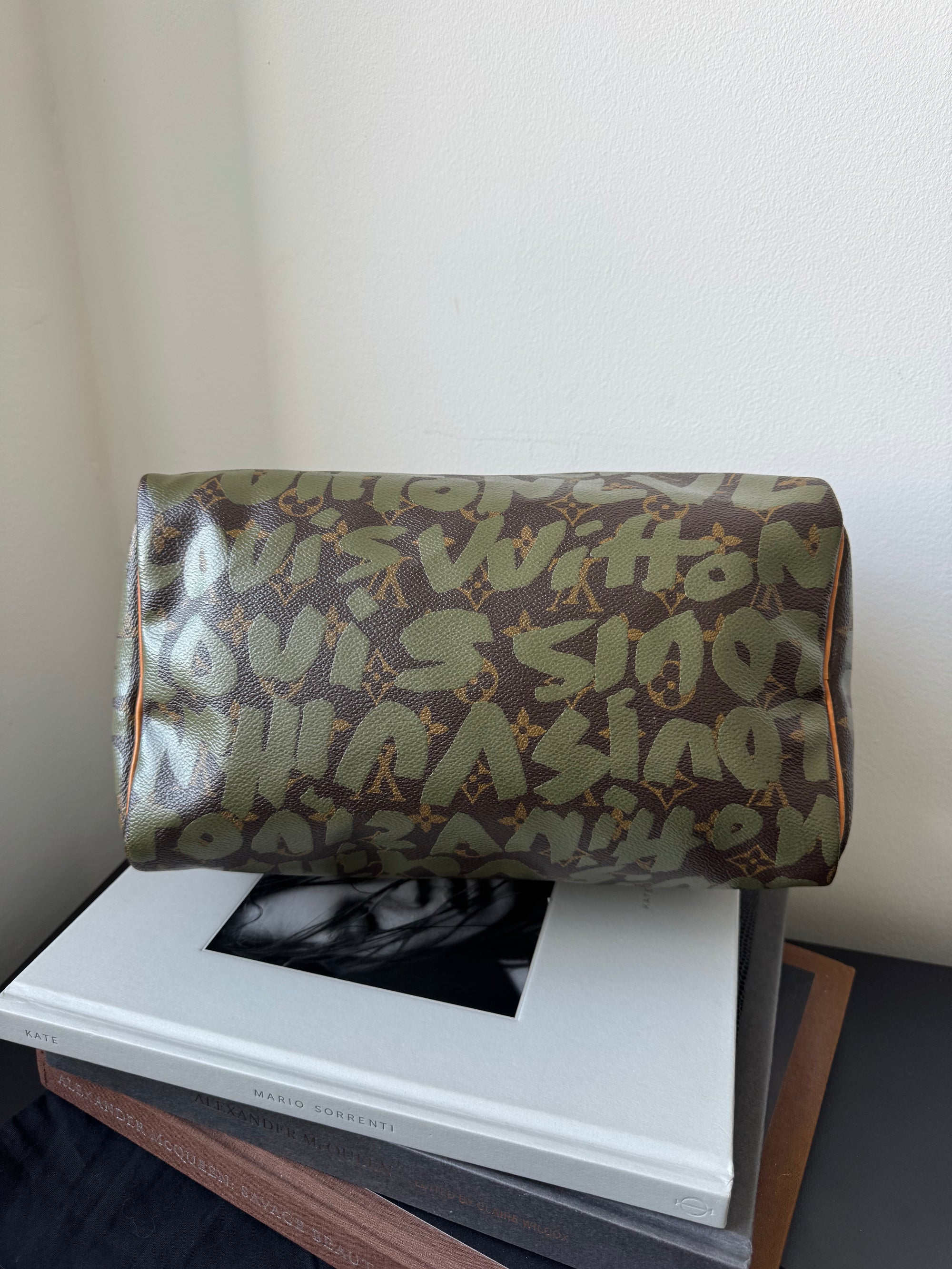 Louis Vuitton x Stephen Sprouse Khaki Graffiti Speedy 30 (2001)