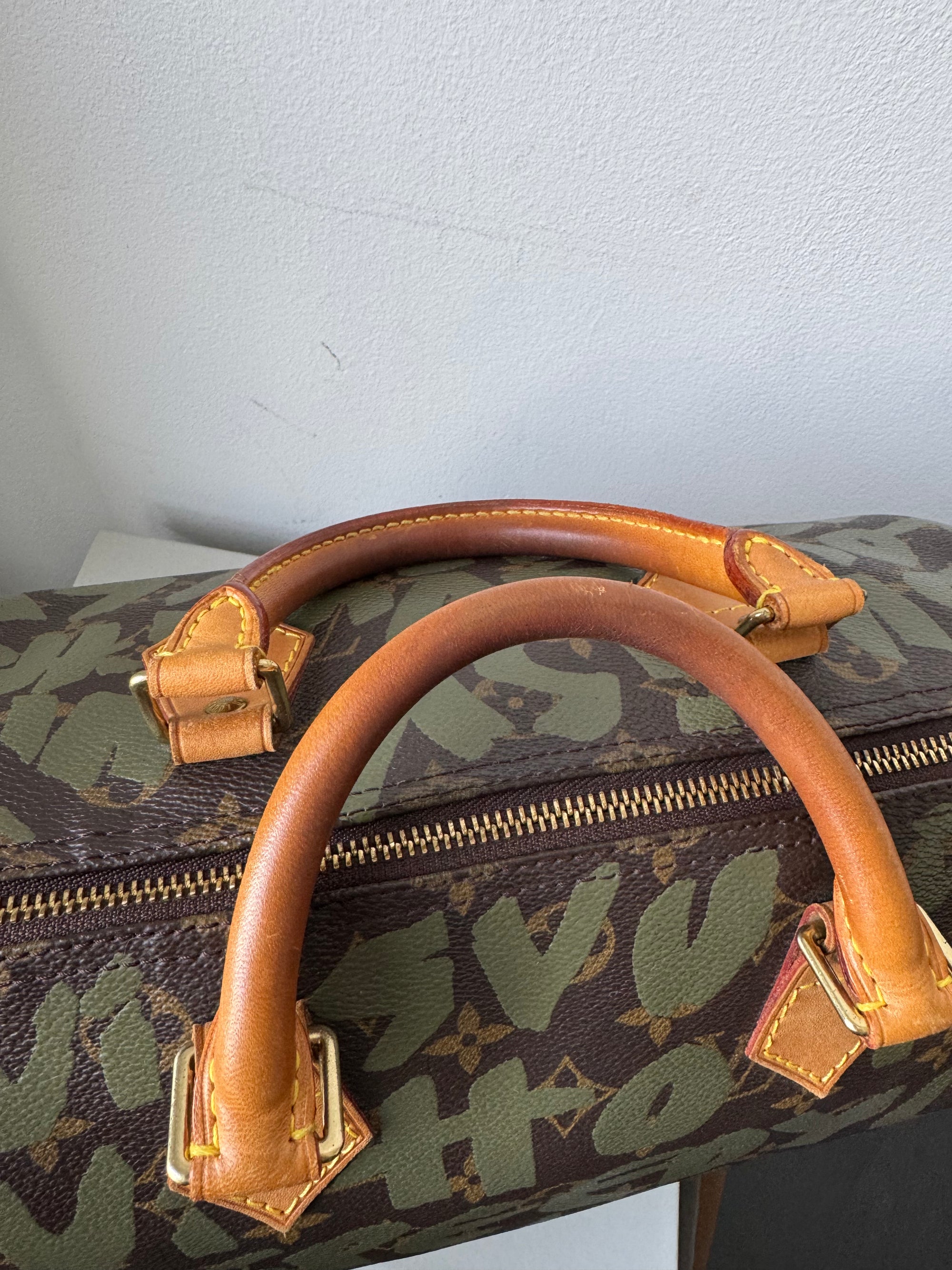 Louis Vuitton x Stephen Sprouse Khaki Graffiti Speedy 30 (2001)