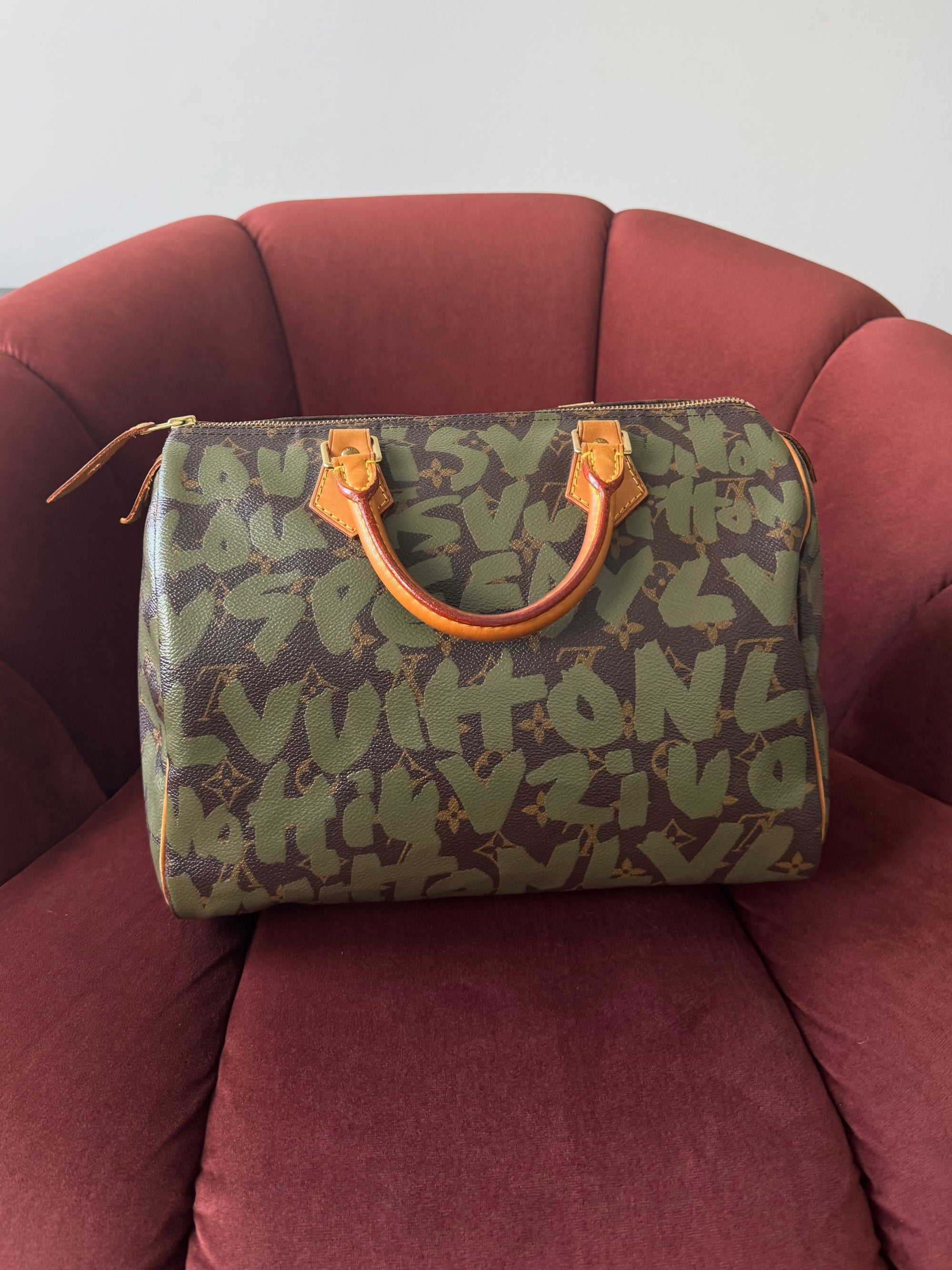 Louis Vuitton x Stephen Sprouse Khaki Graffiti Speedy 30 (2001)