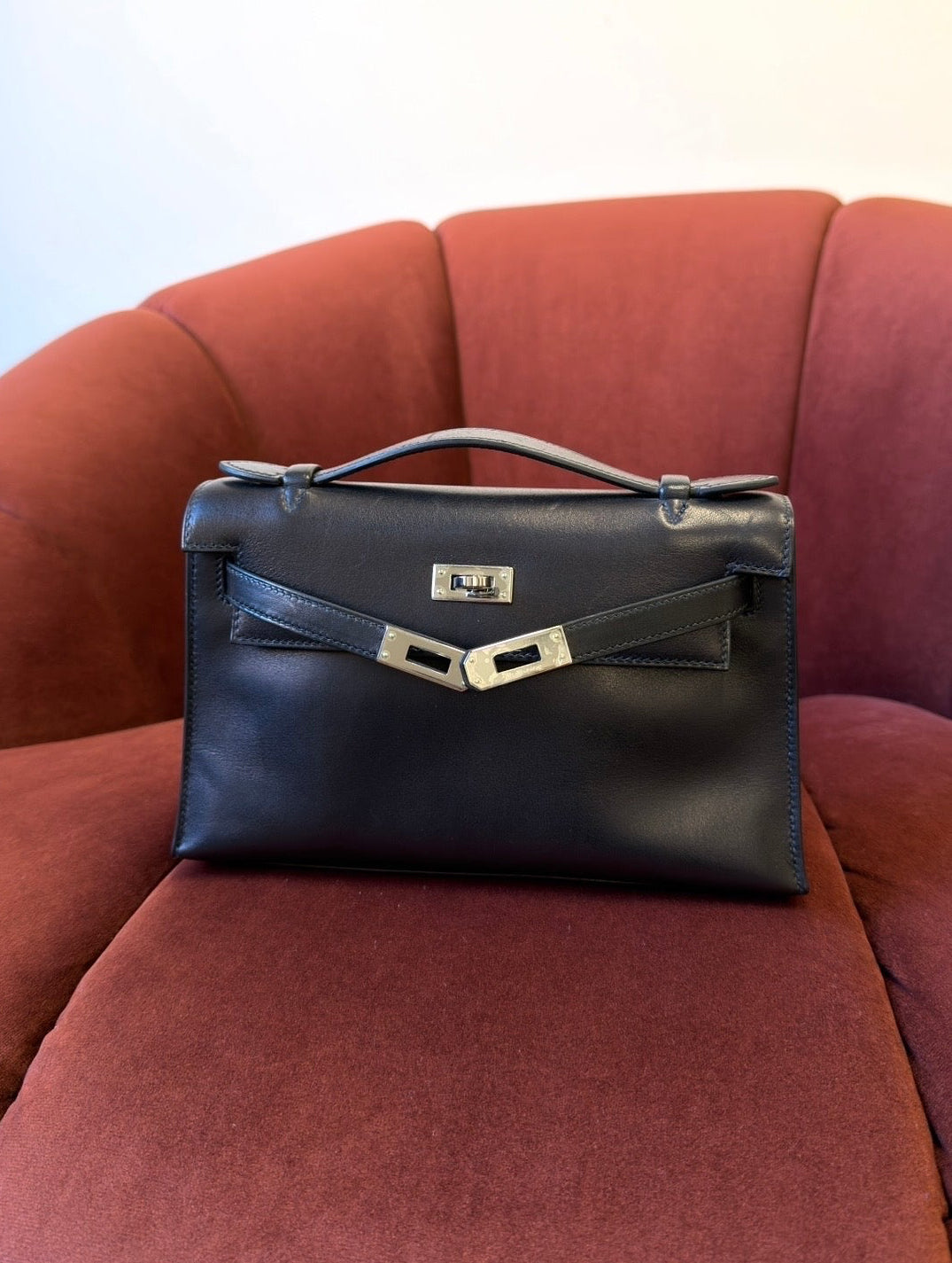 Hermès Kelly Pochette In Black Swift (2004)