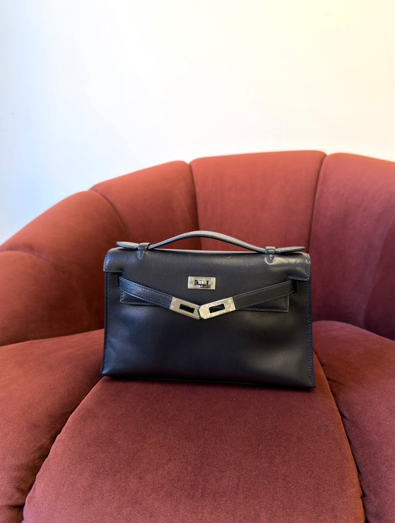 Hermès Kelly Pochette In Black Swift (2004)