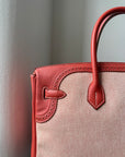 Hermès Birkin 35  Ghillies In Sanguine Swift / Toile (2013)