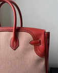 Hermès Birkin 35  Ghillies In Sanguine Swift / Toile (2013)