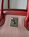 Hermès Birkin 35  Ghillies In Sanguine Swift / Toile (2013)