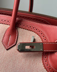 Hermès Birkin 35  Ghillies In Sanguine Swift / Toile (2013)