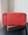 Hermès Birkin 35  Ghillies In Sanguine Swift / Toile (2013)