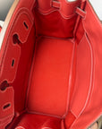 Hermès Birkin 35  Ghillies In Sanguine Swift / Toile (2013)