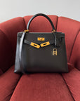Hermès Kelly 28 Sellier In Black Box Calf (1996)