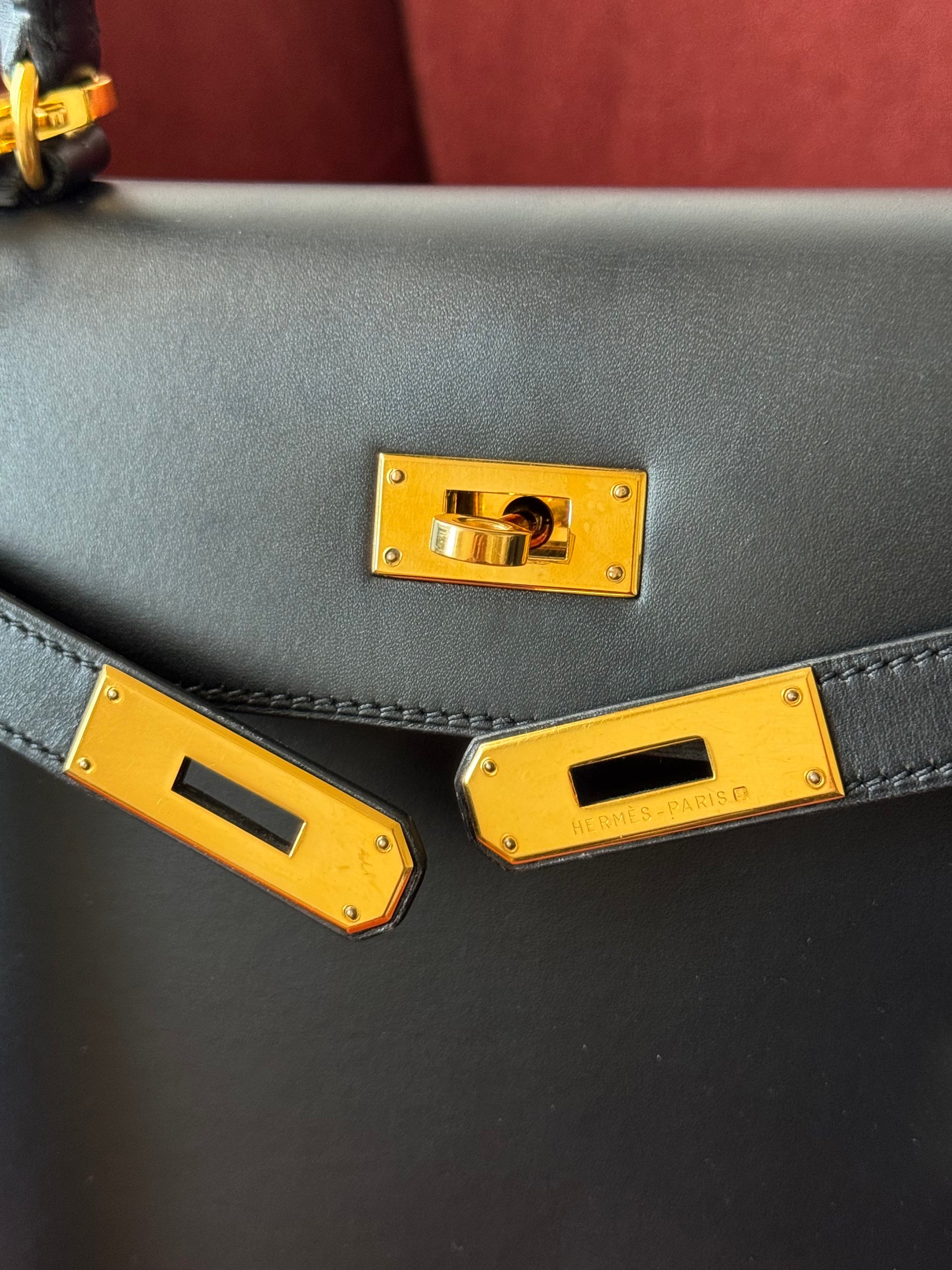 Hermès Kelly 28 Sellier In Black Box Calf (1996)