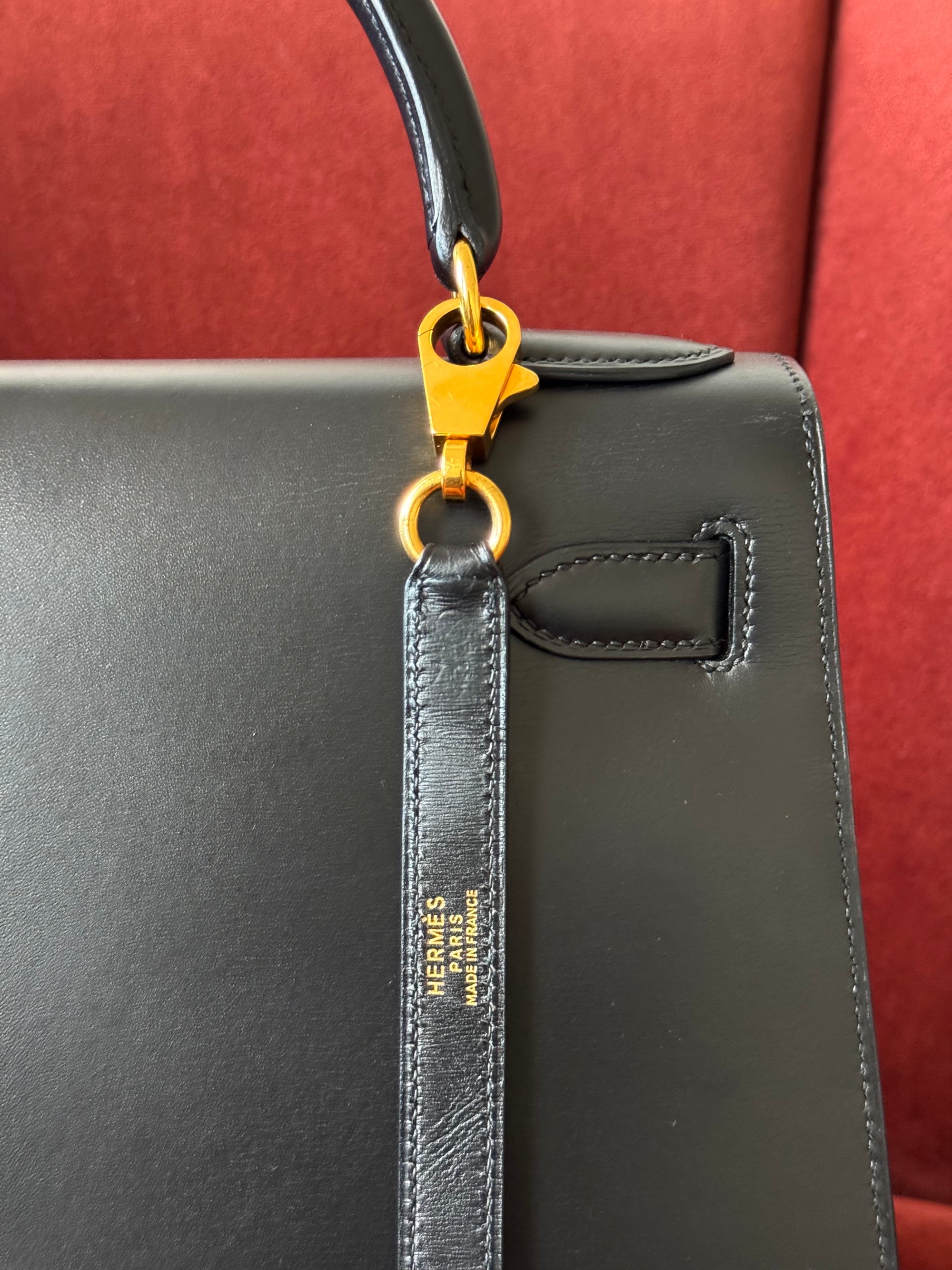 Hermès Kelly 28 Sellier In Black Box Calf (1996)