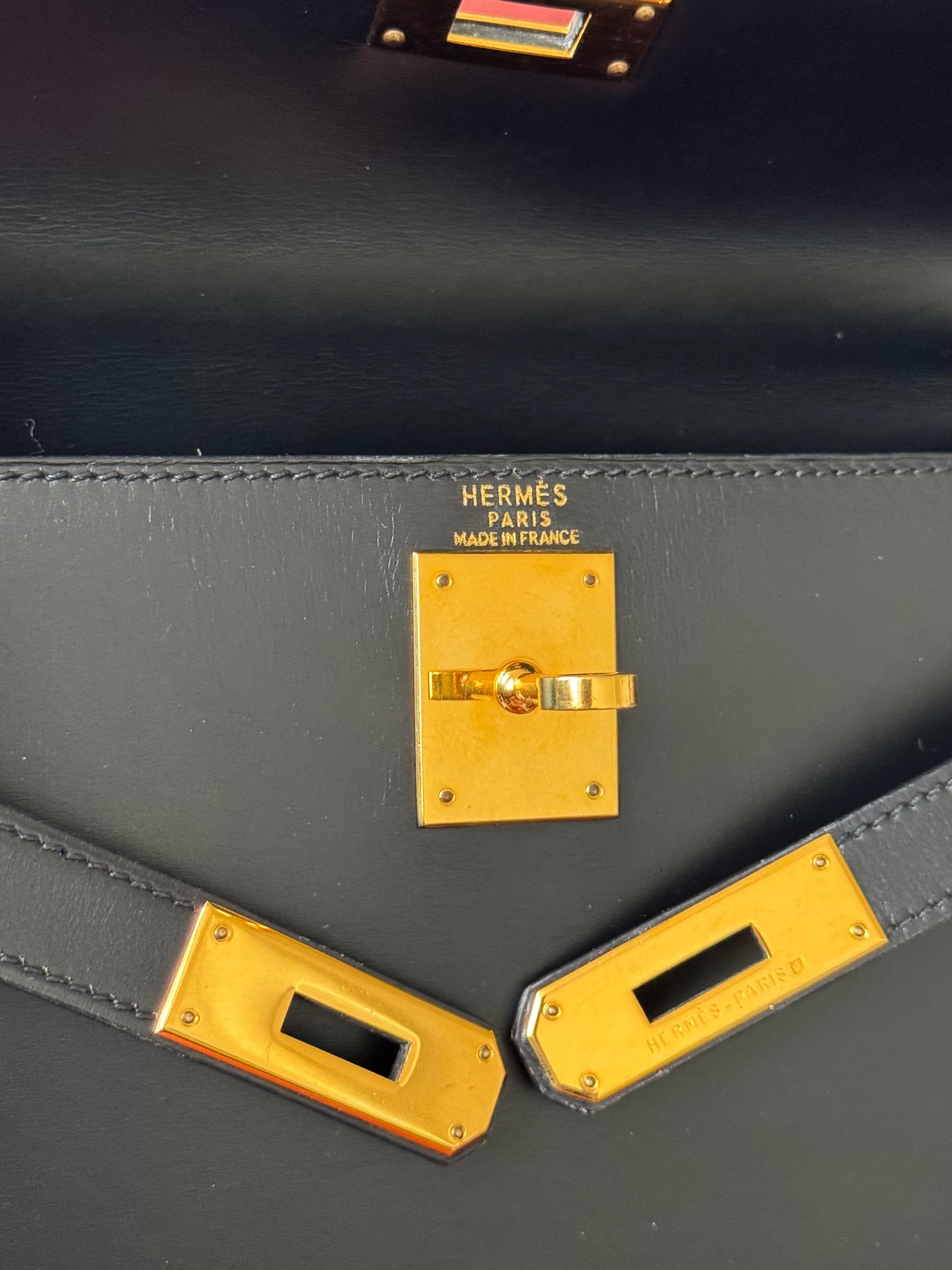 Hermès Kelly 28 Sellier In Black Box Calf (1996)