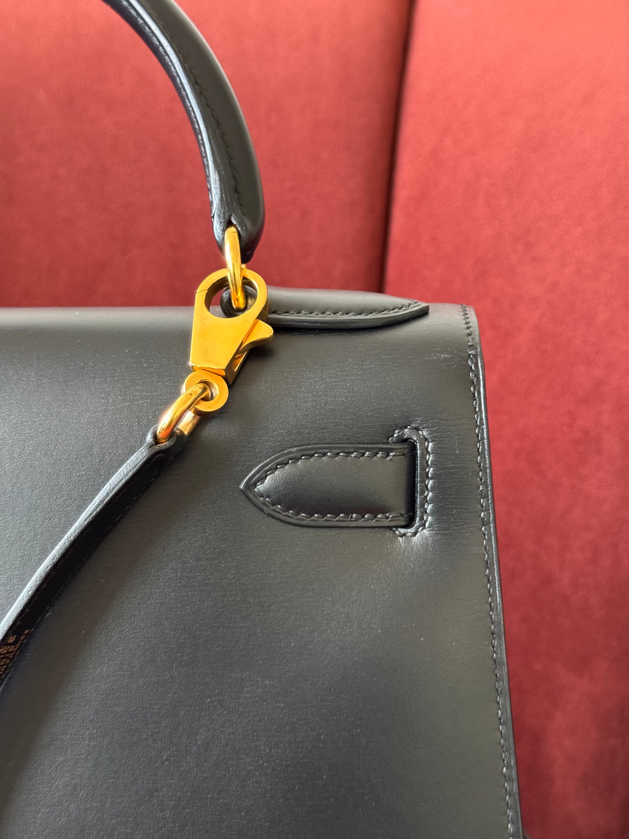 Hermès Kelly 28 Sellier In Black Box Calf (1996)