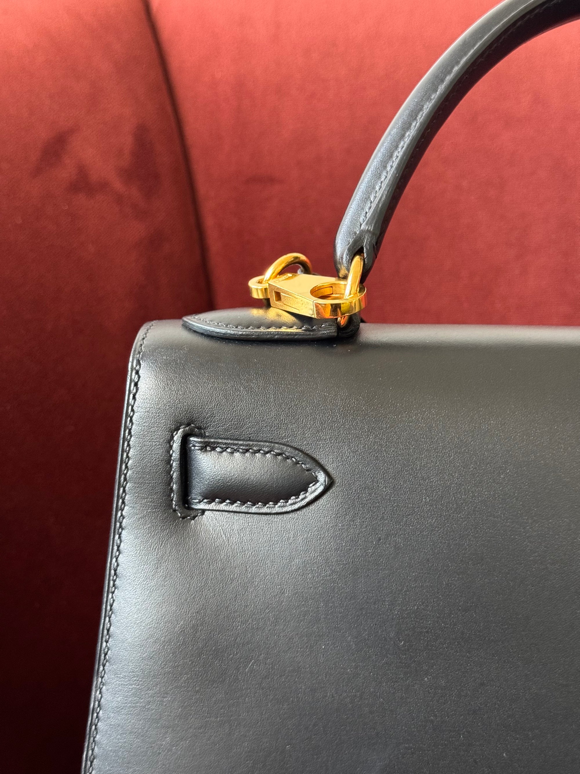Hermès Kelly 28 Sellier In Black Box Calf (1996)