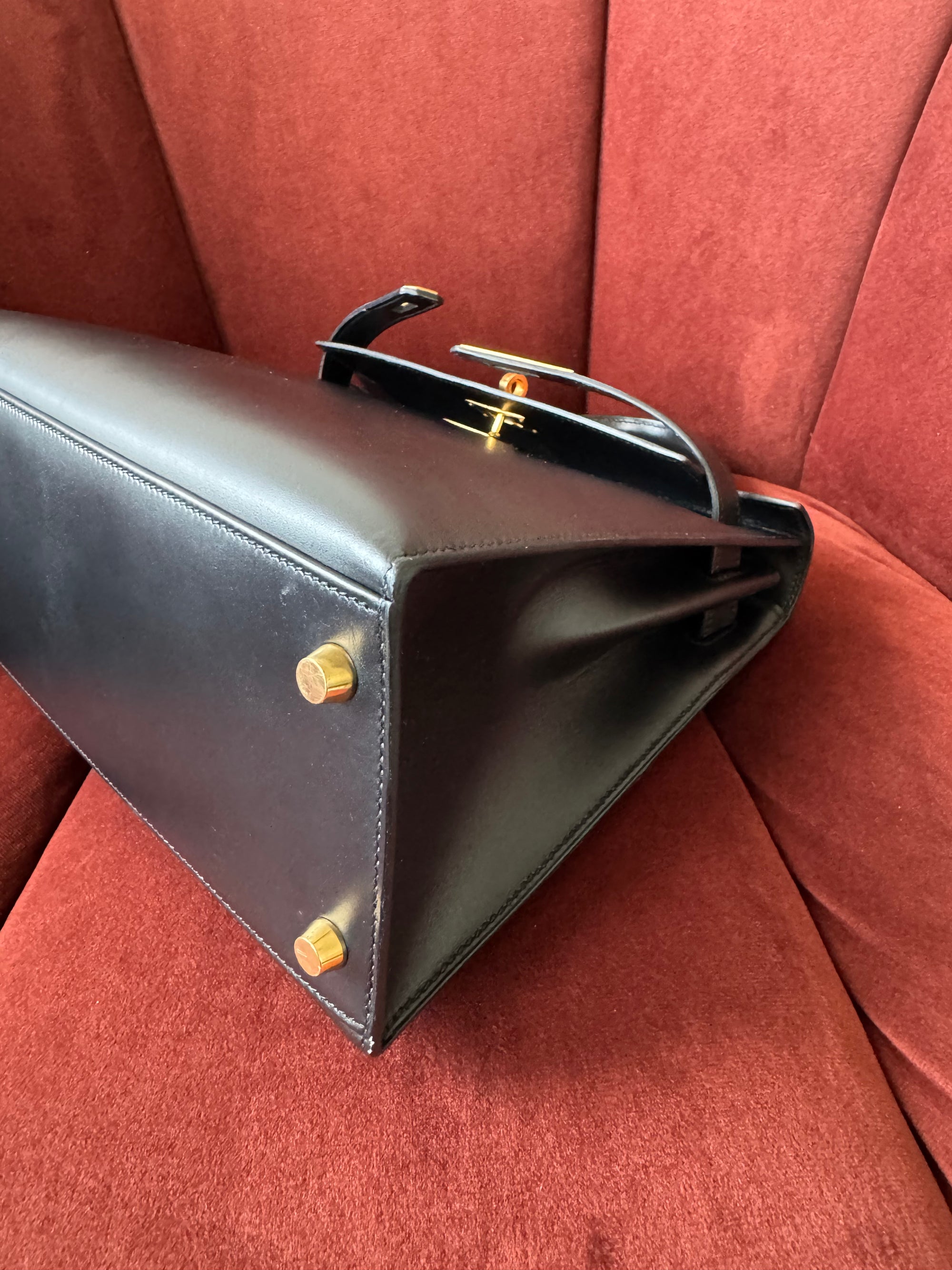 Hermès Kelly 28 Sellier In Black Box Calf (1996)