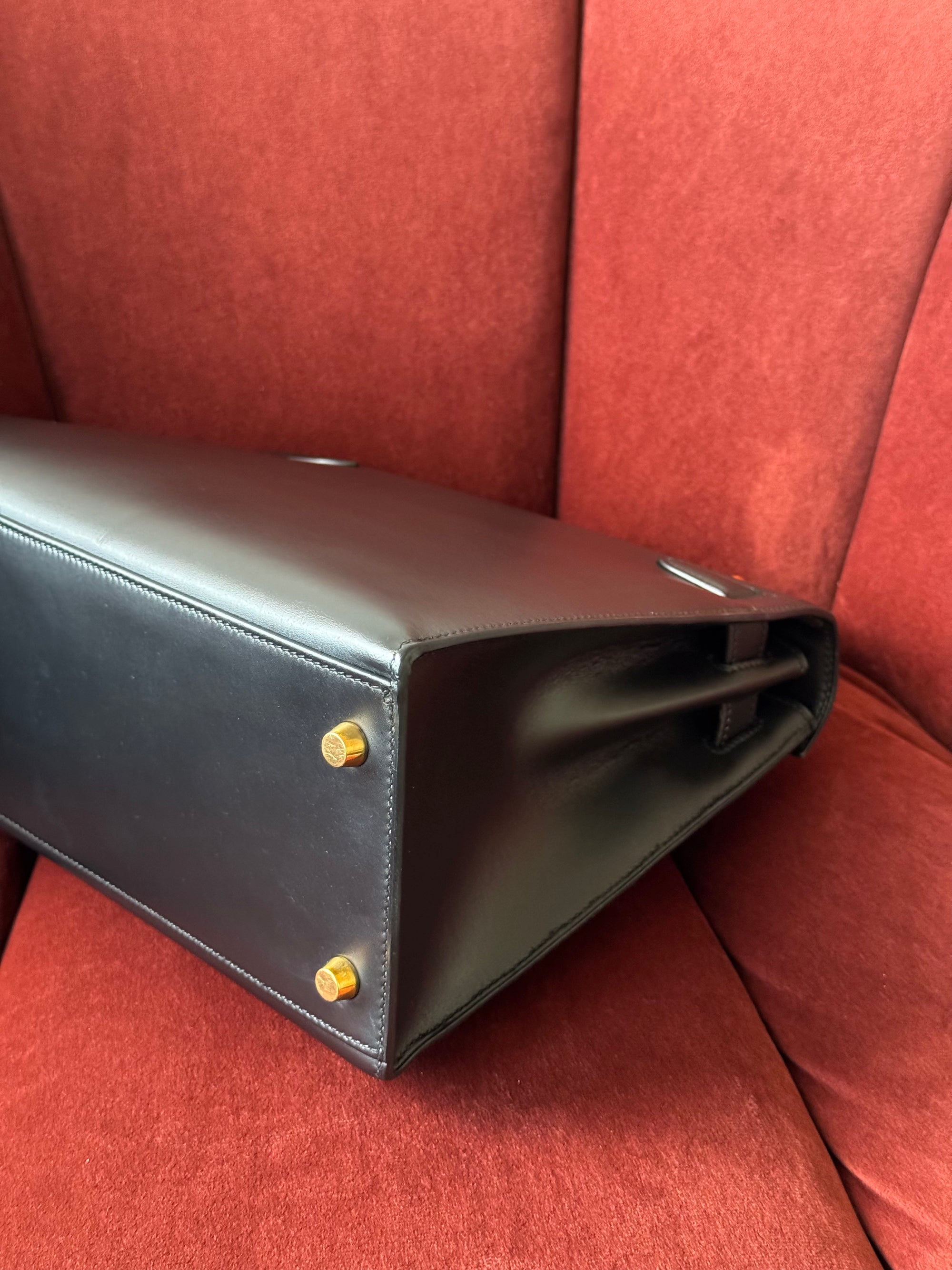 Hermès Kelly 28 Sellier In Black Box Calf (1996)