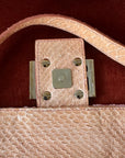 Fendi Vintage Pink Sequin Python Baguette