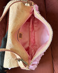Fendi Vintage Pink Sequin Python Baguette