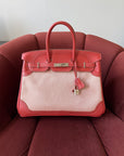 Hermès Birkin 35  Ghillies In Sanguine Swift / Toile (2013)