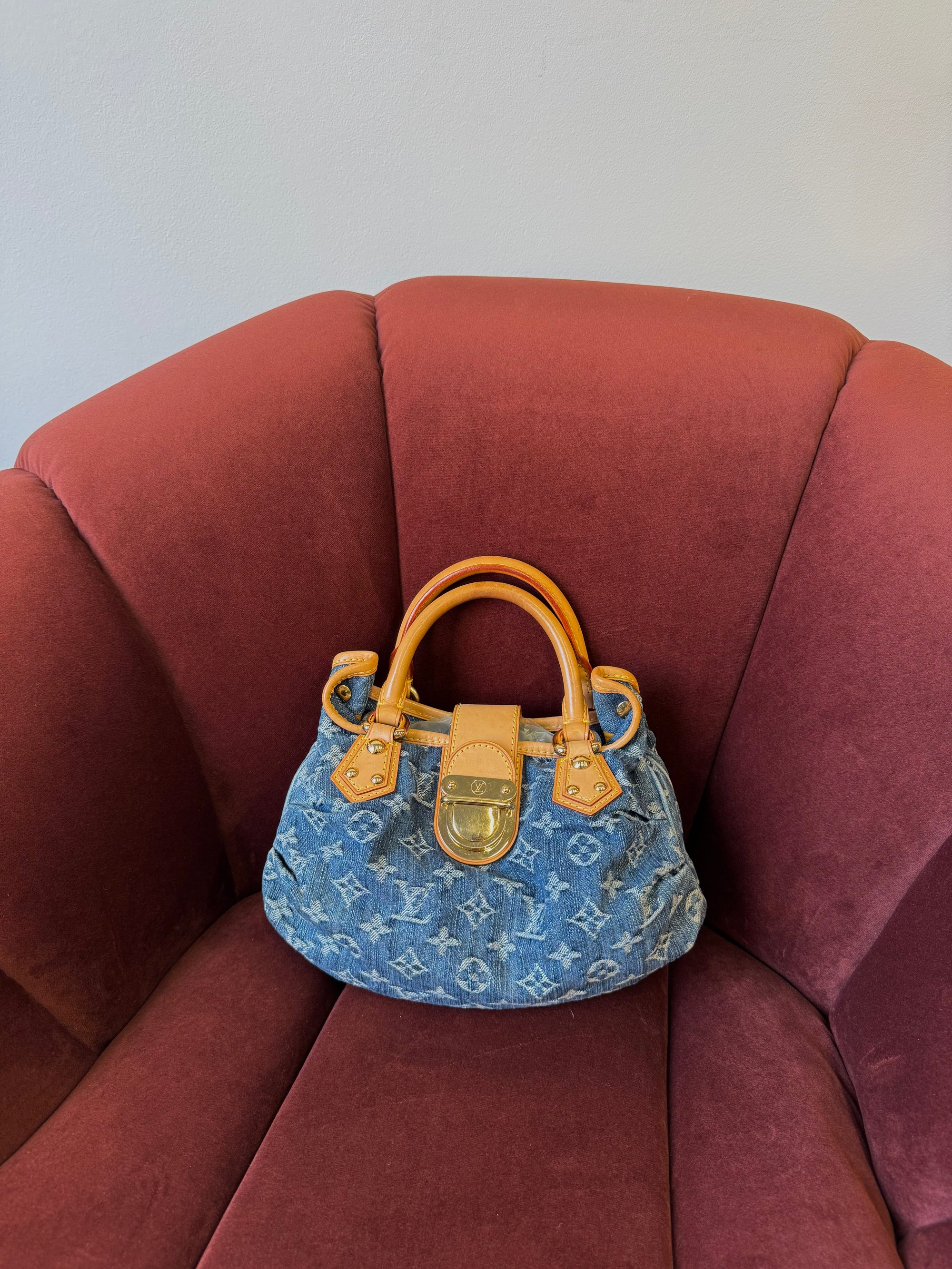 Louis Vuitton Denim Pleaty Top Handle (2006)