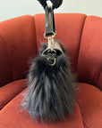 Fendi Fox Fur Crystal Embellished Python Trim Baguette (2026)