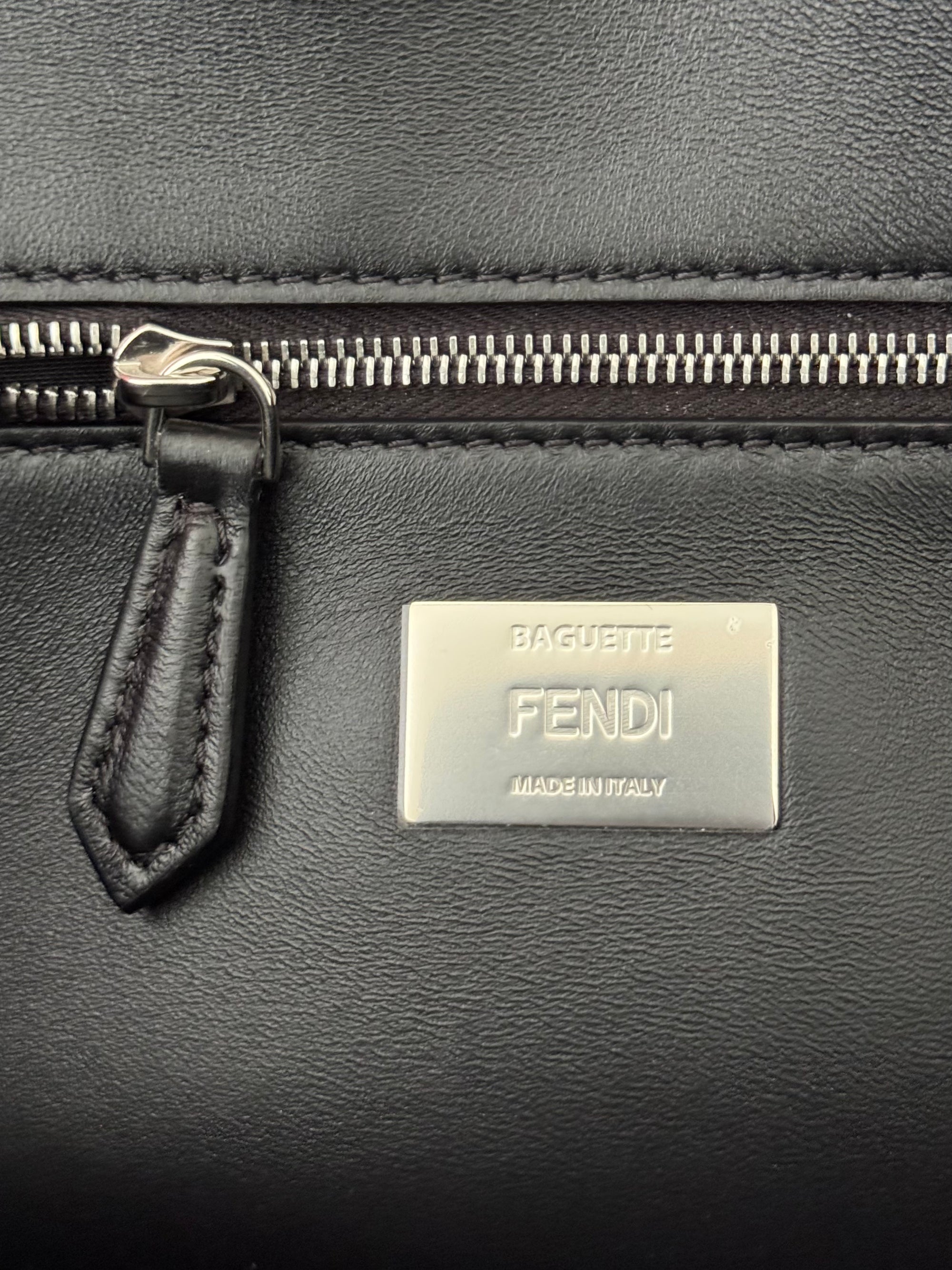 Fendi Fox Fur Crystal Embellished Python Trim Baguette (2026)