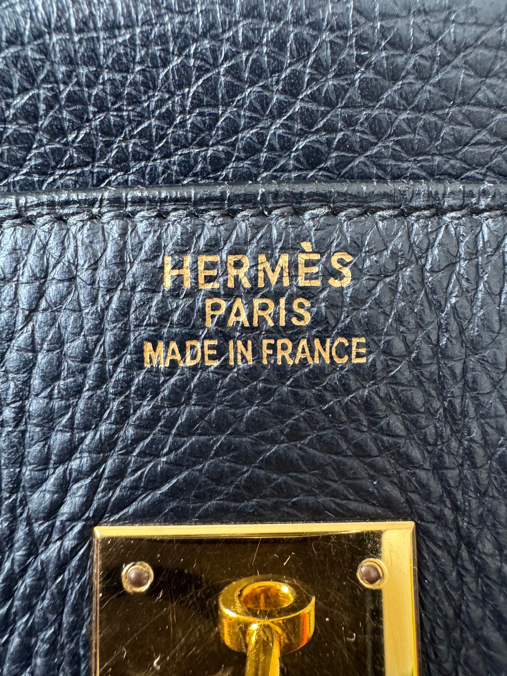 Hermès Birkin 35 In Indigo Ardennes (2003)