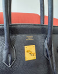 Hermès Birkin 35 In Indigo Ardennes (2003)