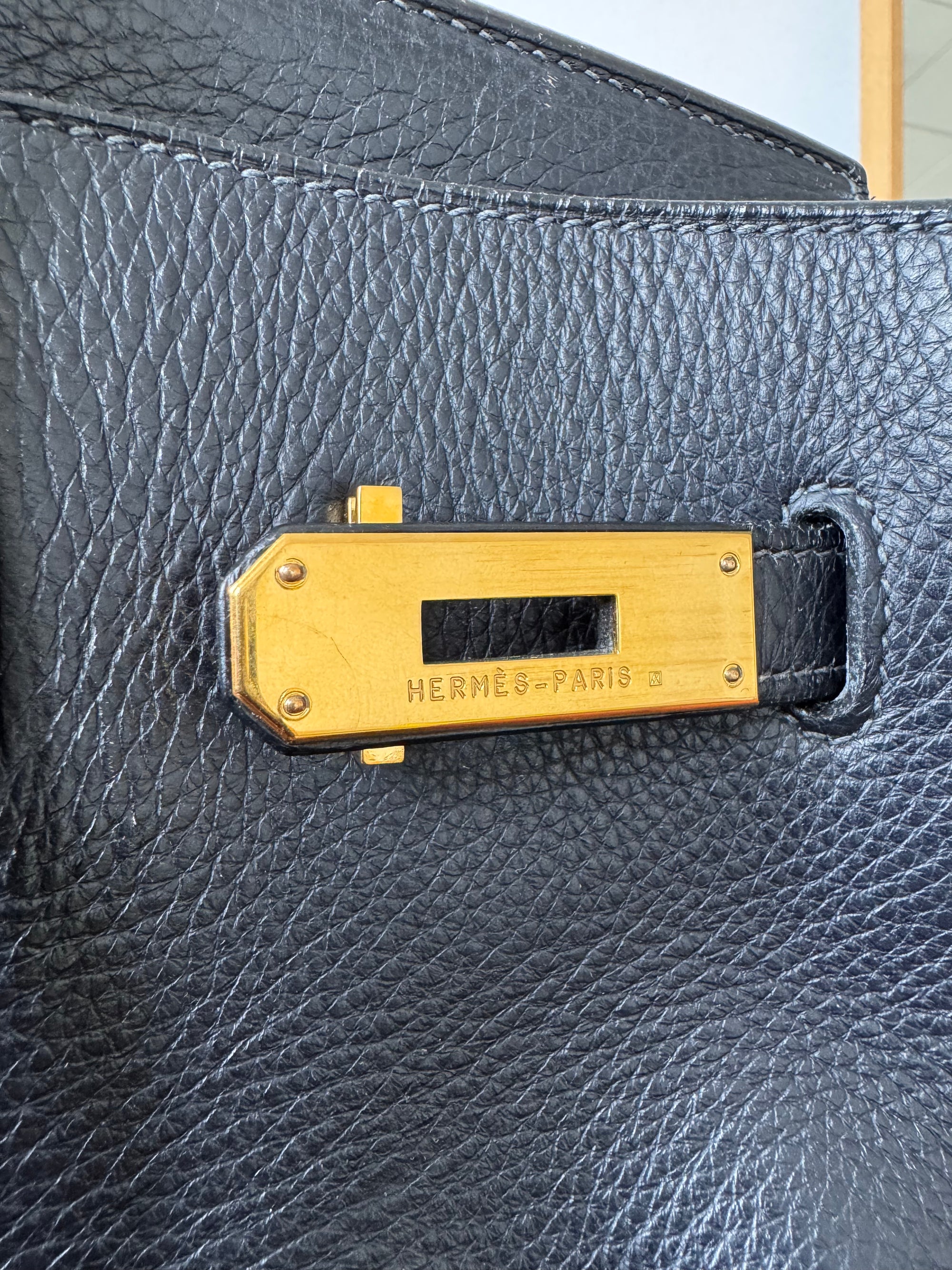 Hermès Birkin 35 In Indigo Ardennes (2003)