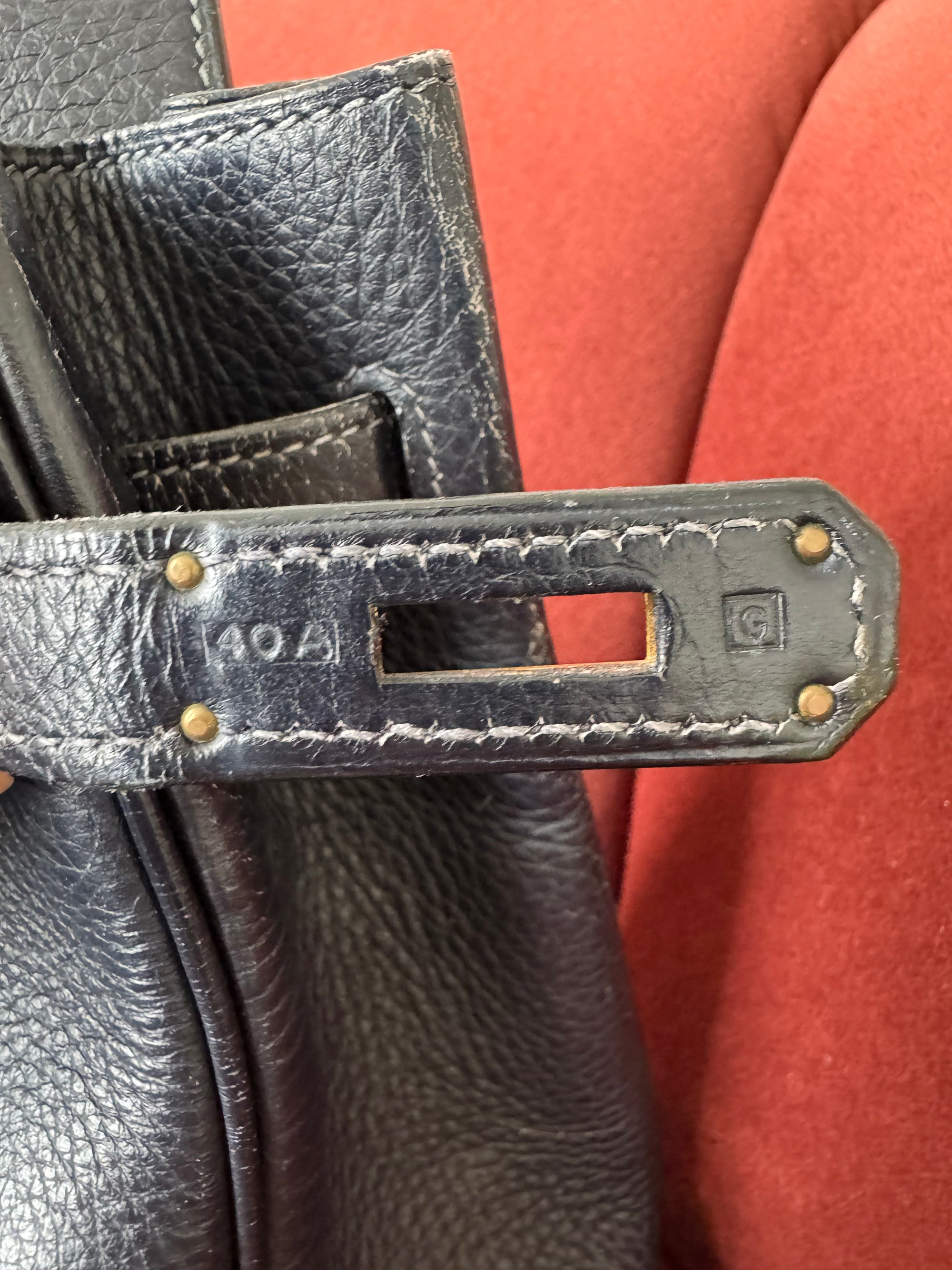 Hermès Birkin 35 In Indigo Ardennes (2003)