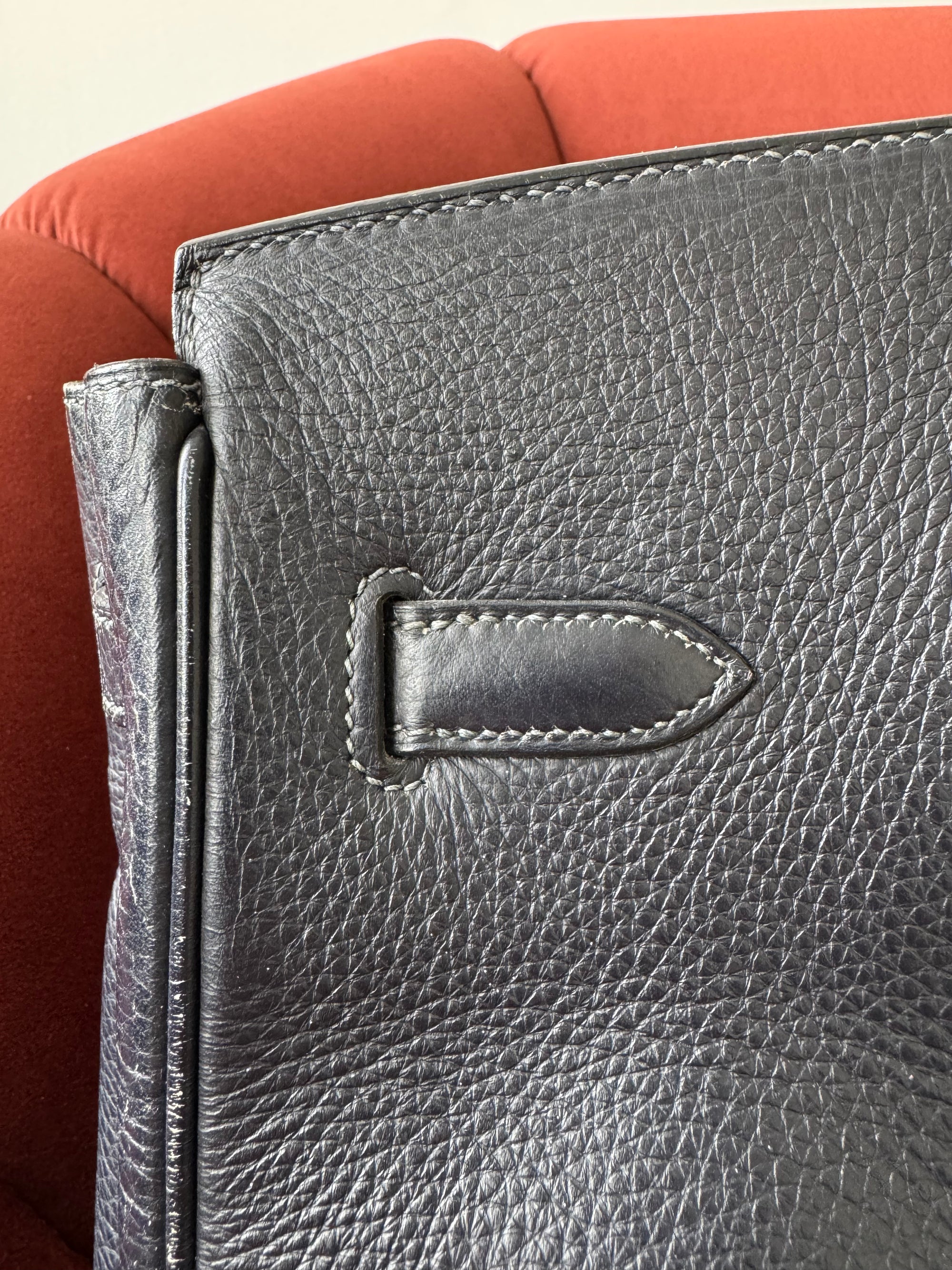 Hermès Birkin 35 In Indigo Ardennes (2003)