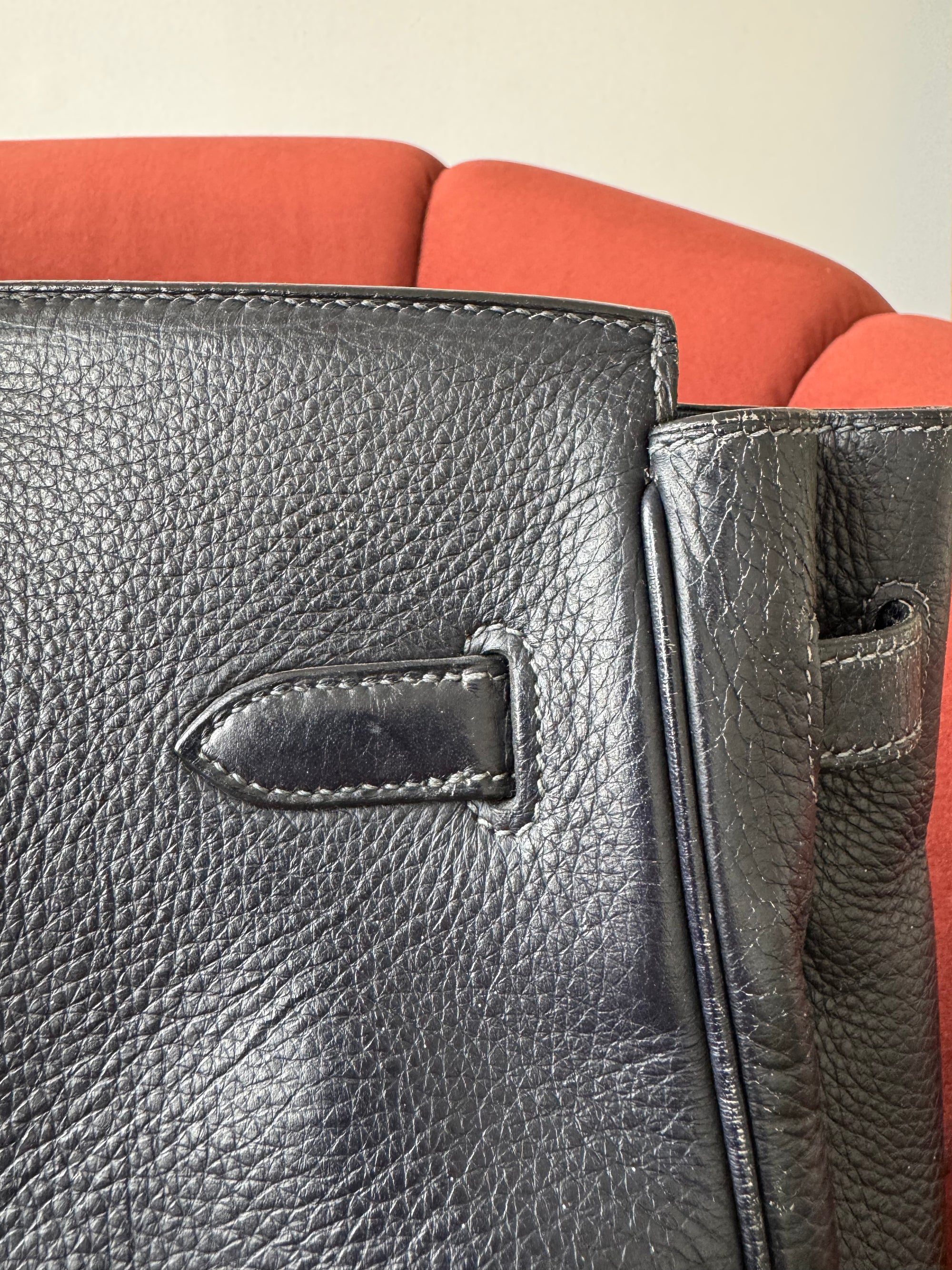 Hermès Birkin 35 In Indigo Ardennes (2003)