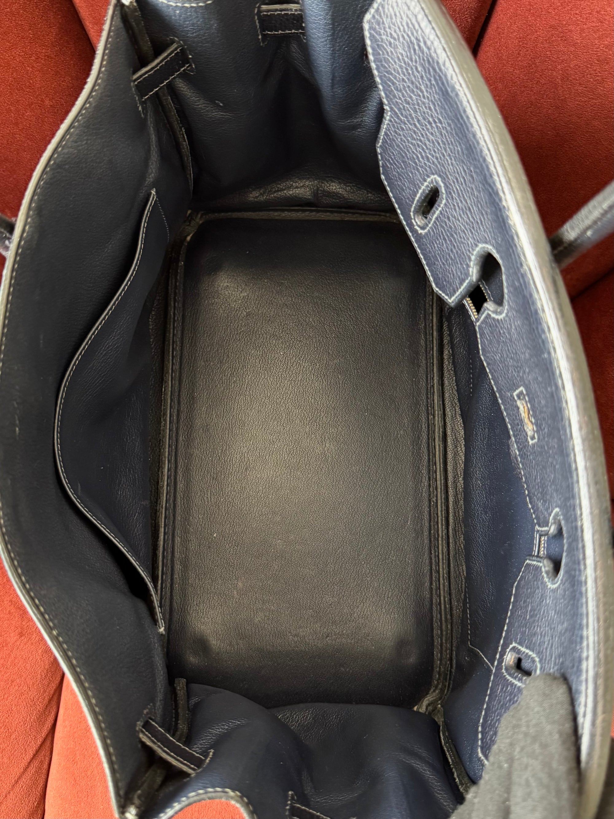 Hermès Birkin 35 In Indigo Ardennes (2003)