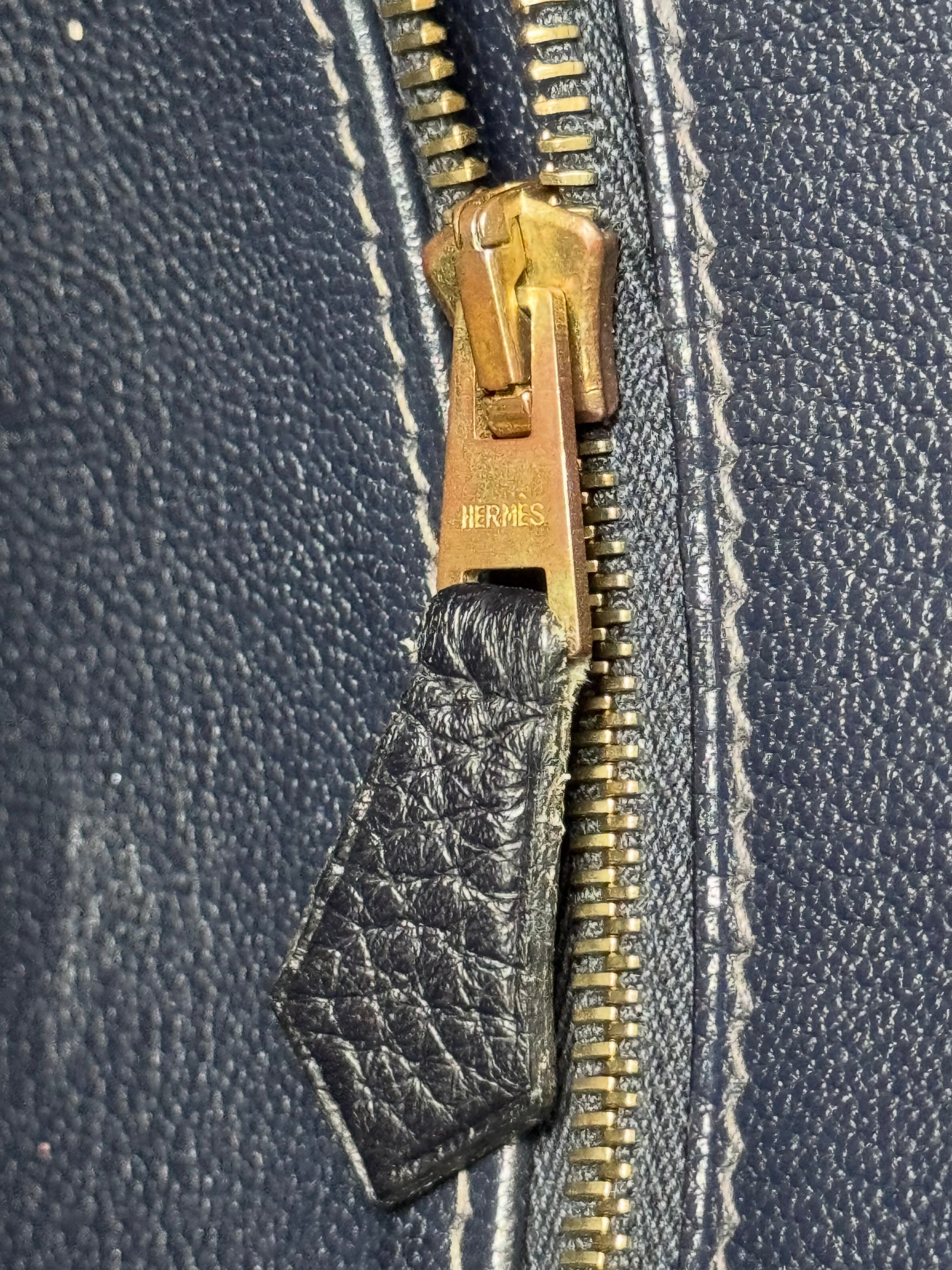 Hermès Birkin 35 In Indigo Ardennes (2003)