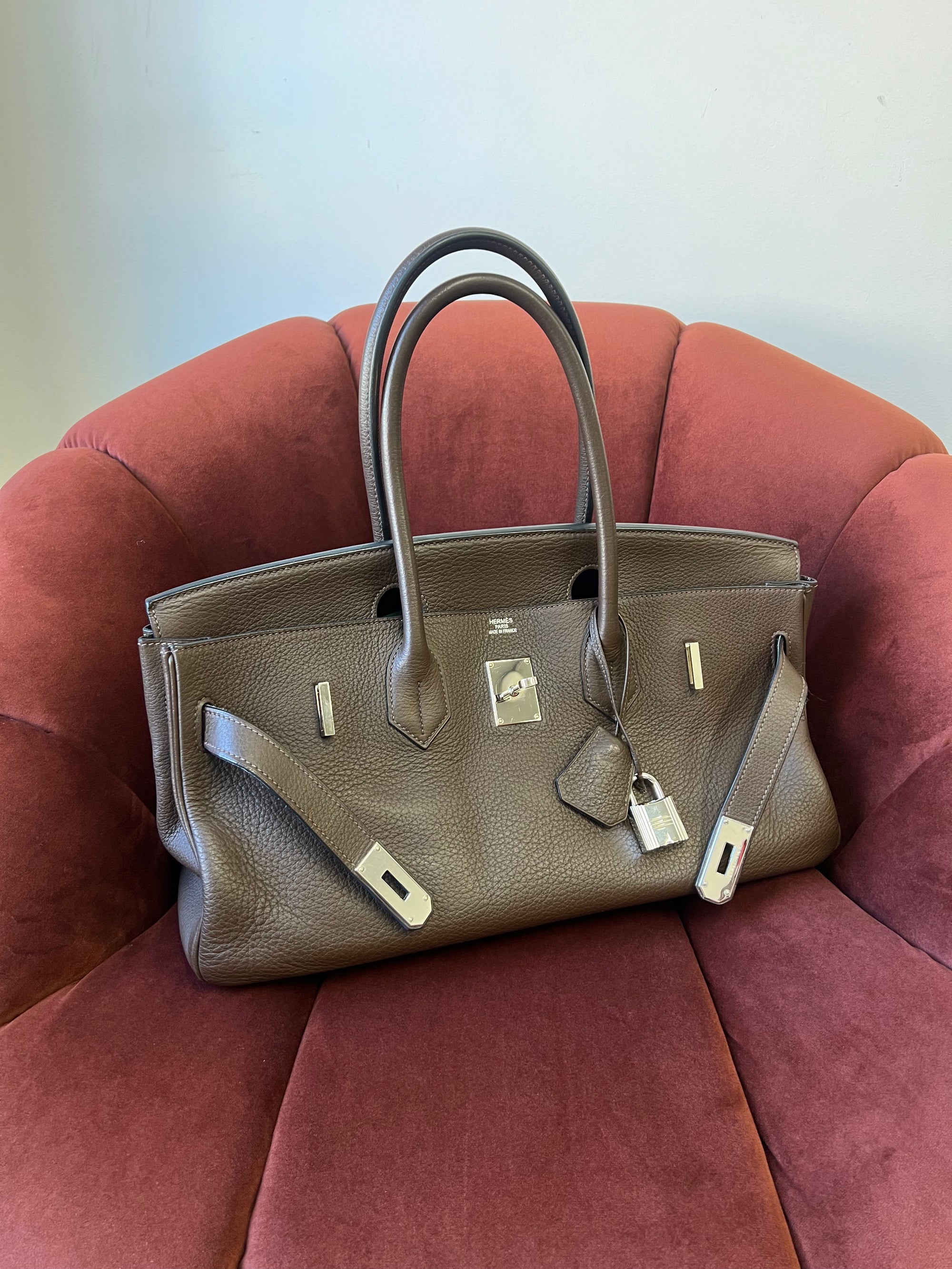 Hermès JPG Shoulder Birkin 42 In Ebene Clemence (2009)