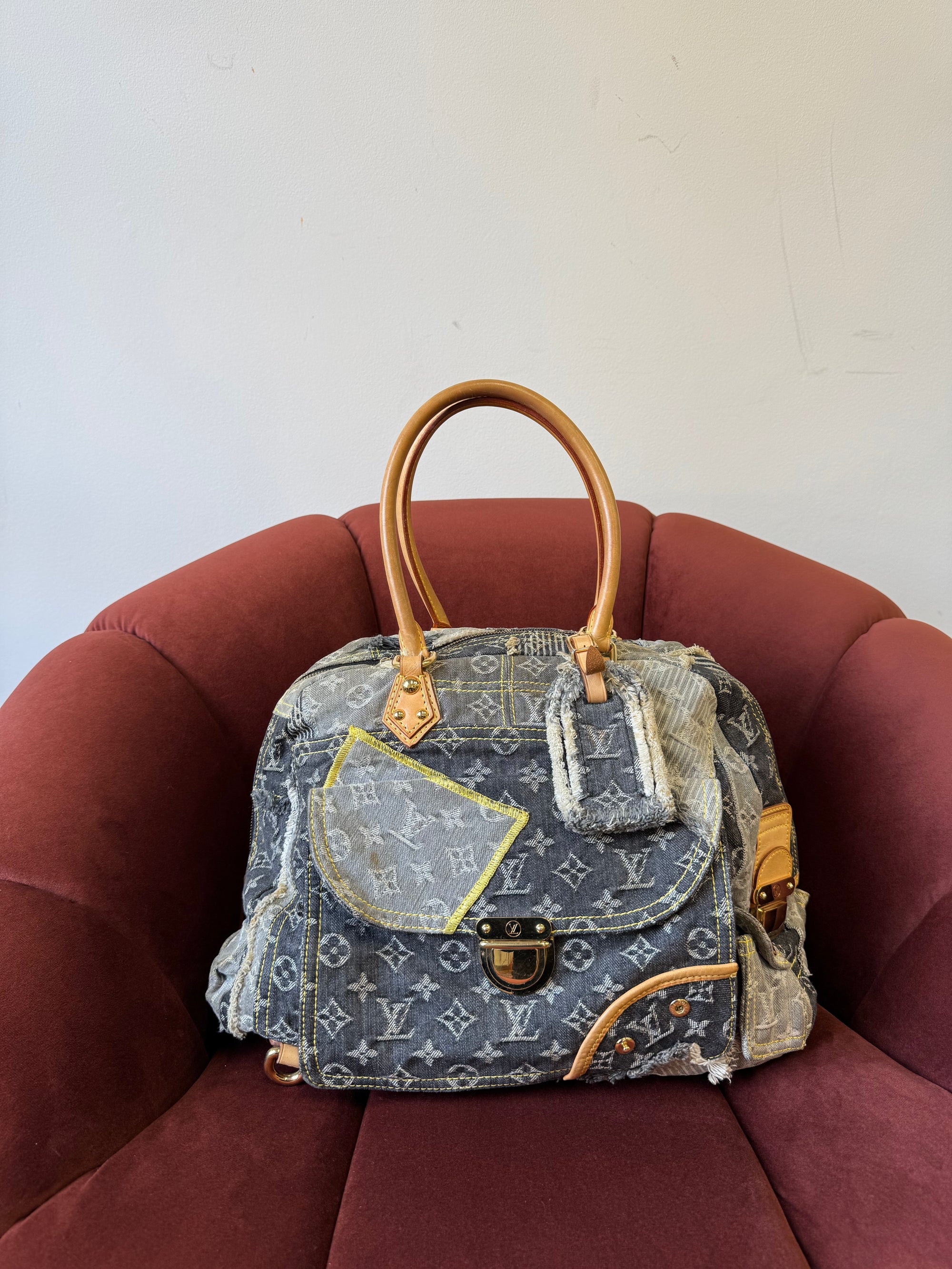 Louis Vuitton Monogram Denim Patchwork Bowly (2007)