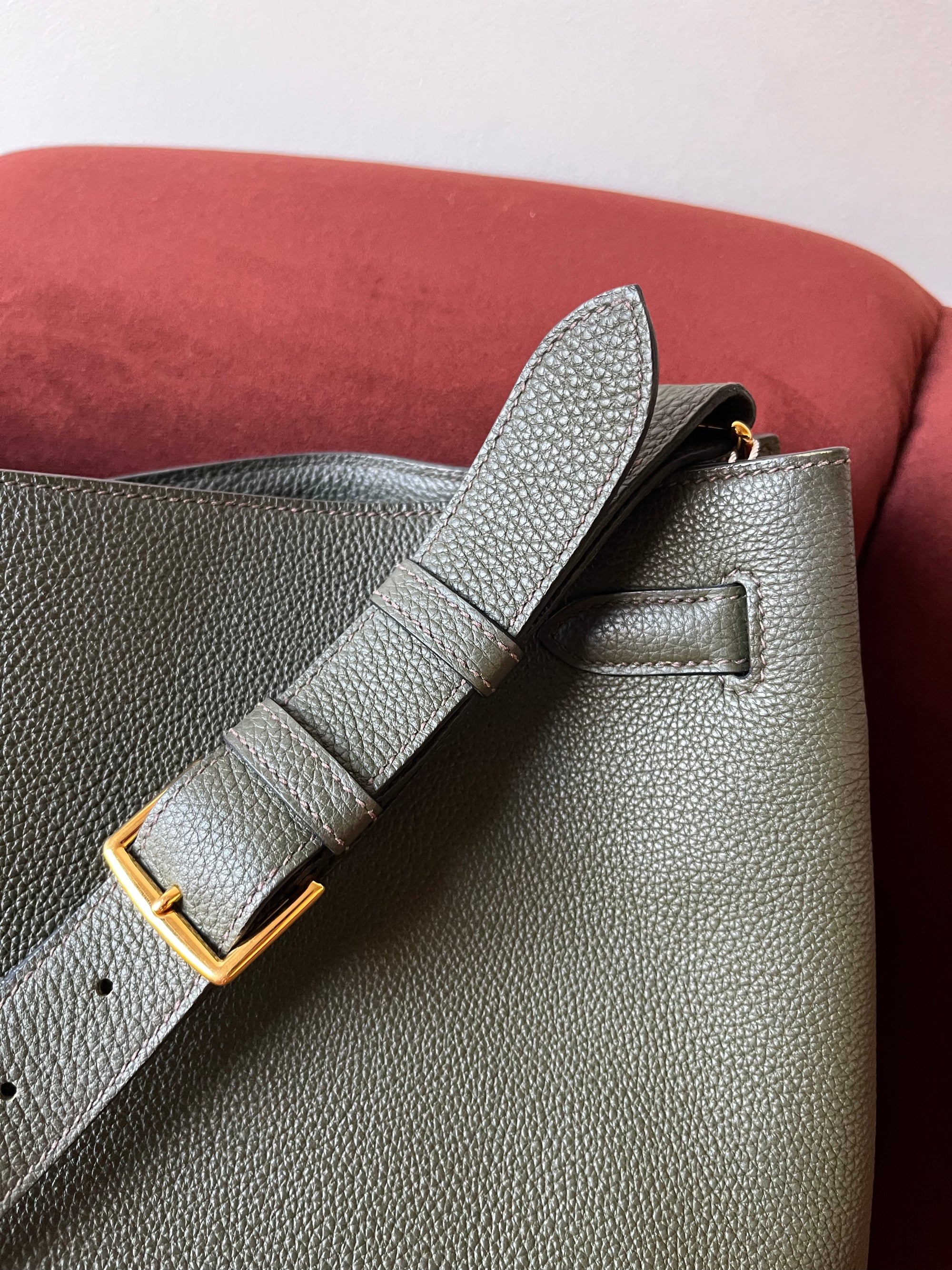 Hermès So Kelly 26 In Vert Olive Togo (2016)