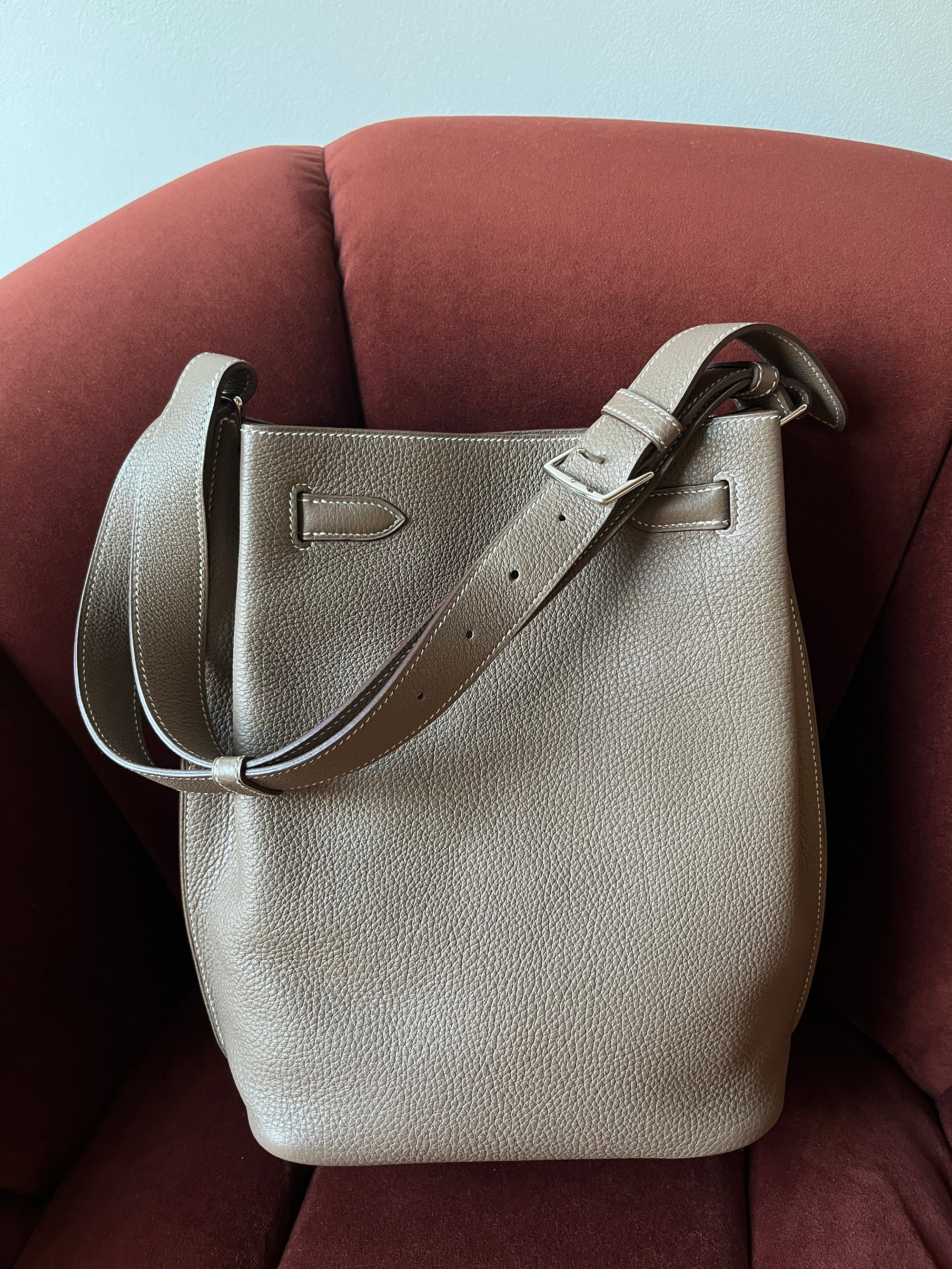 Hermès So Kelly 22 In Etoupe Togo (2009)