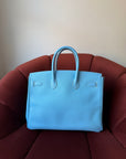 Hermès Candy Collection Birkin 35 Verso In Celeste Epsom / Bleu Mykonos (2011)