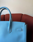 Hermès Candy Collection Birkin 35 Verso In Celeste Epsom / Bleu Mykonos (2011)