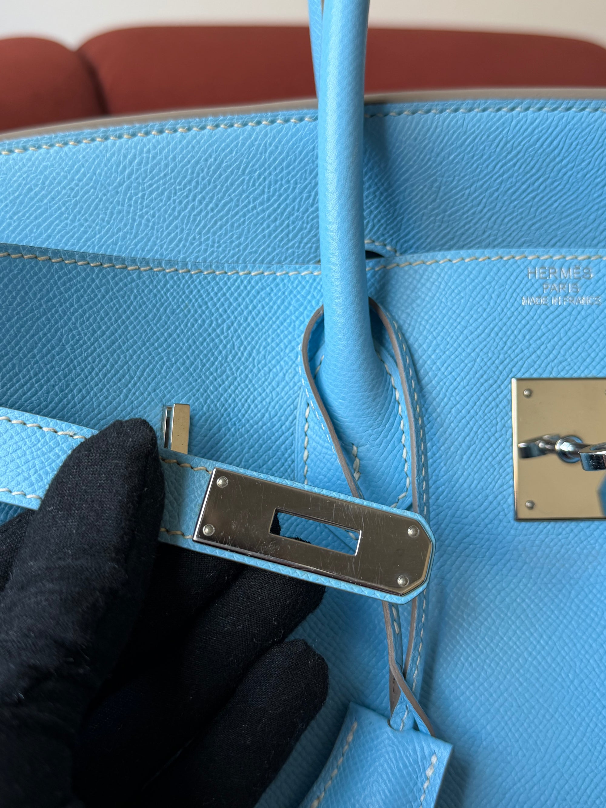 Hermès Candy Collection Birkin 35 Verso In Celeste Epsom / Bleu Mykonos (2011)