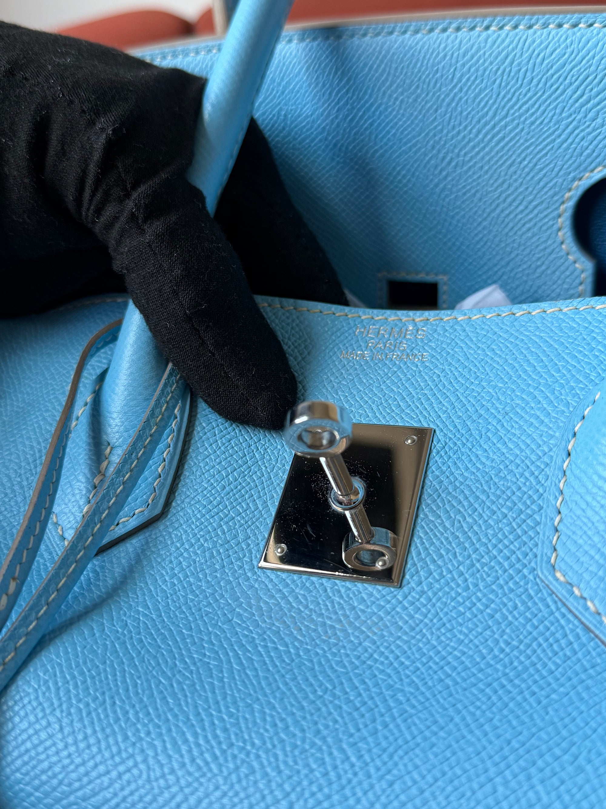 Hermès Candy Collection Birkin 35 Verso In Celeste Epsom / Bleu Mykonos (2011)